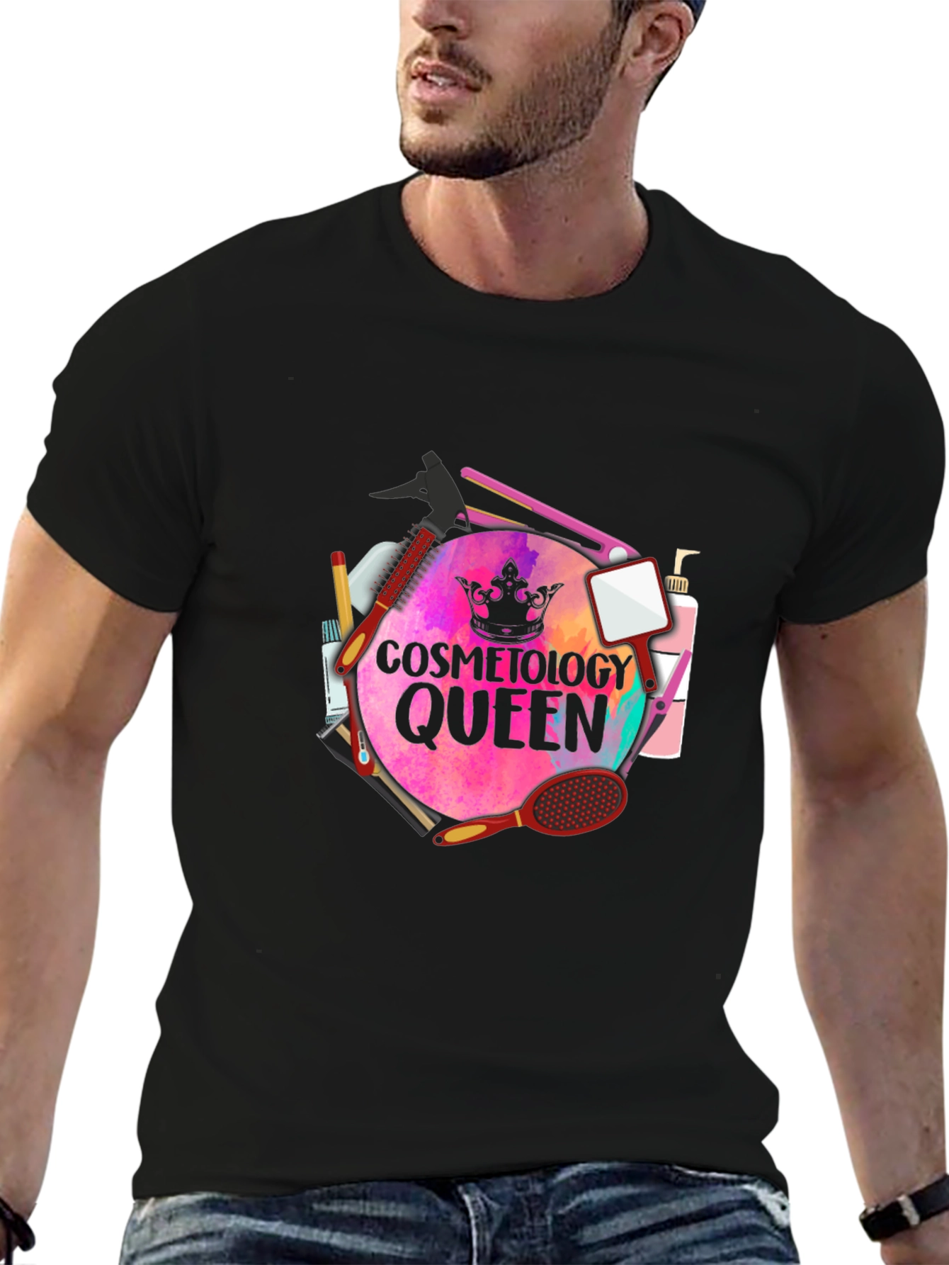 Cosmetology Queen T-Shirt - Stylish Salon Apparel
