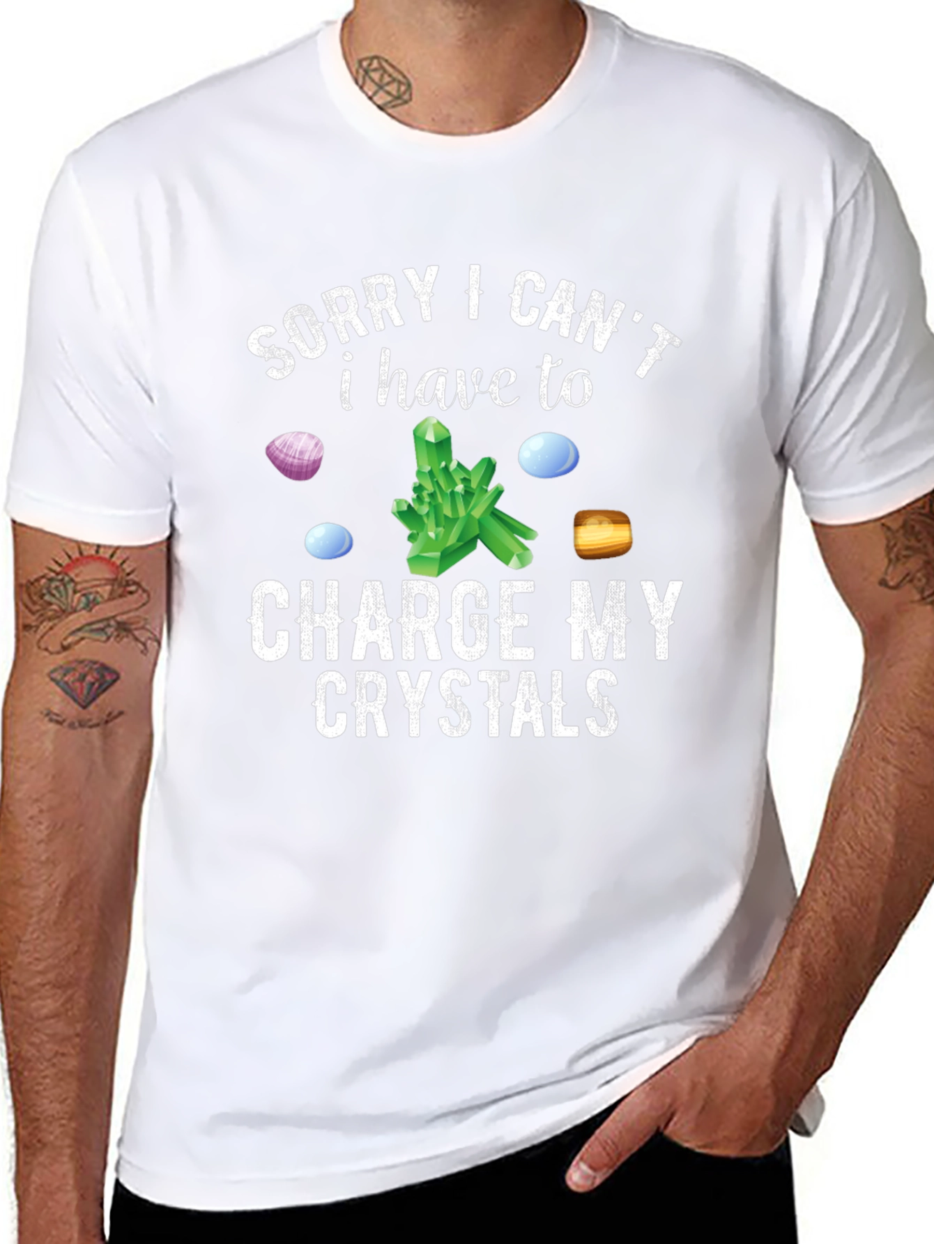 Charge My Crystals T-Shirt - Funny Spiritual Tee