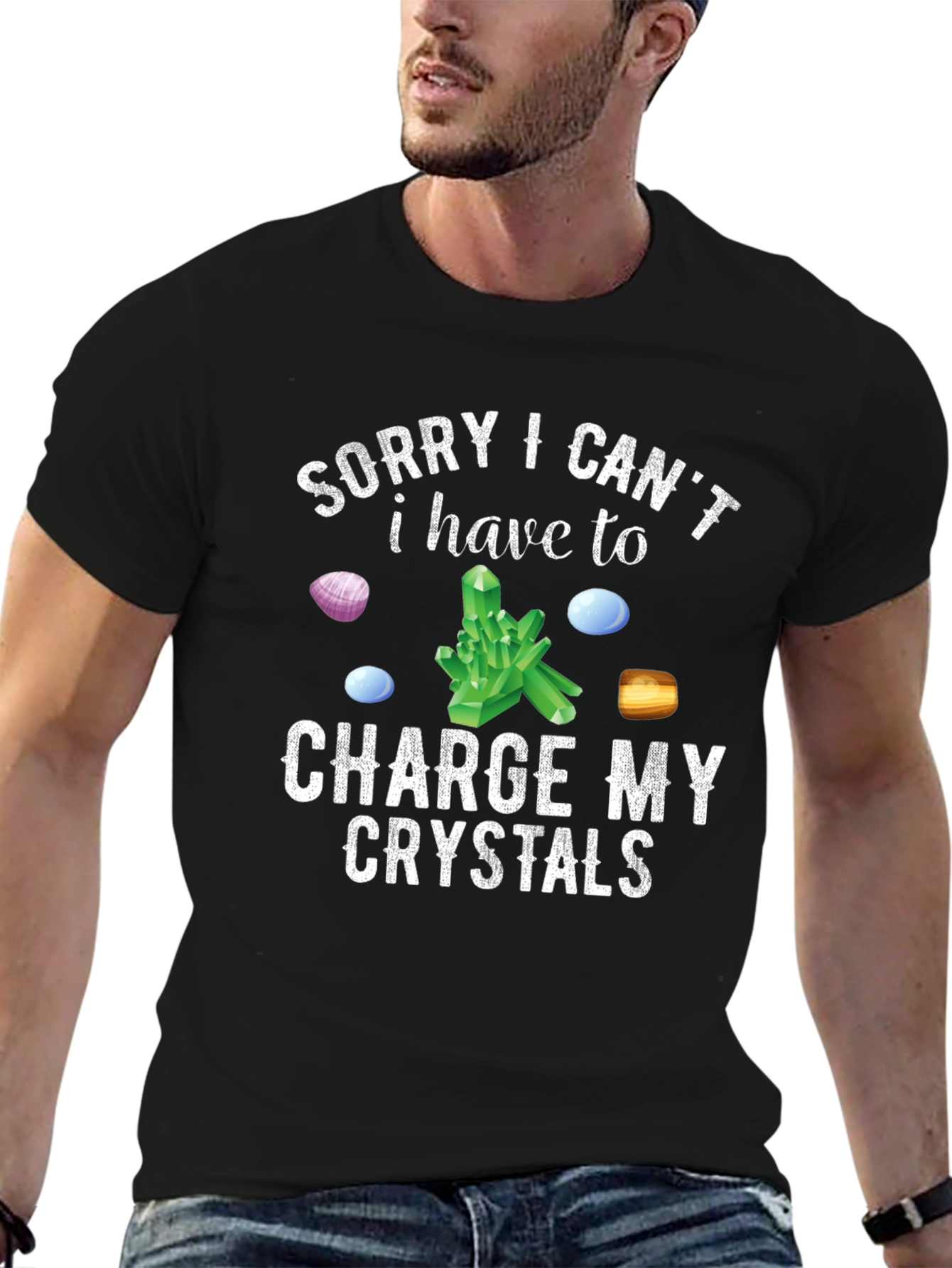 Charge My Crystals T-Shirt - Funny Spiritual Tee