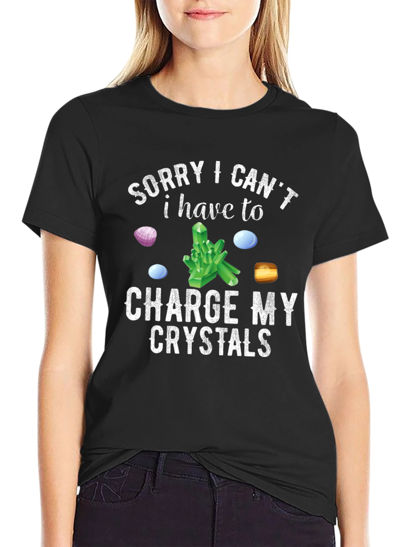 Charge My Crystals T-Shirt - Funny Spiritual Tee