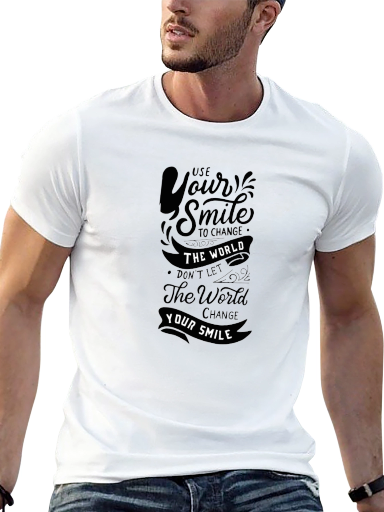 Use Your Smile Graphic Print T-Shirt