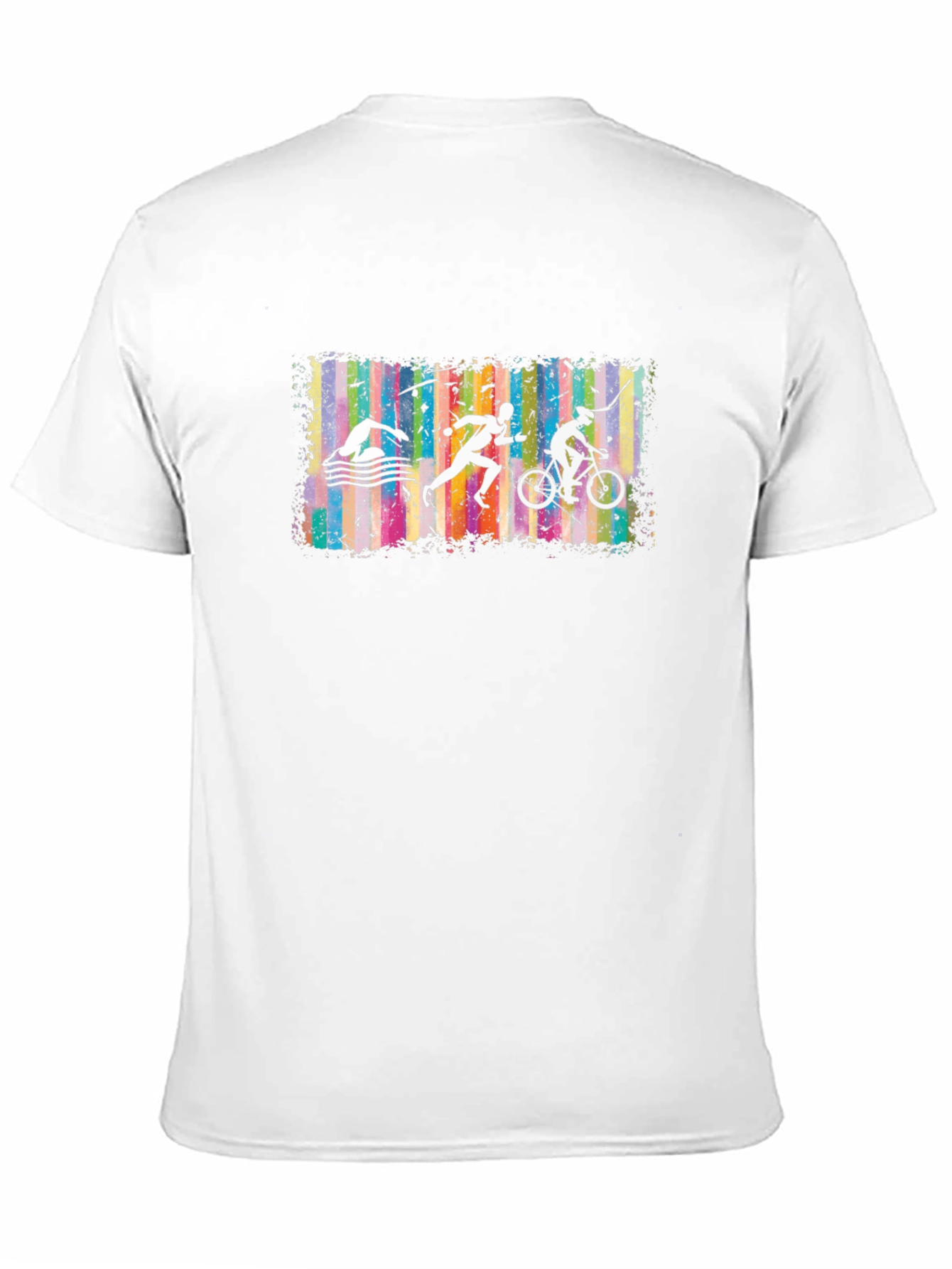 Triathlon Silhouette Graphic Black T-Shirt