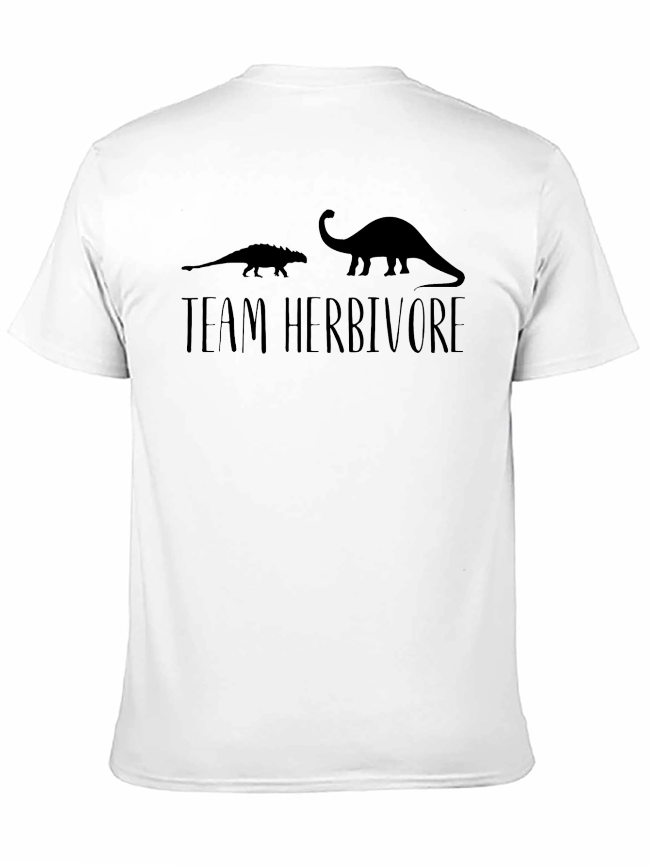 Team Herbivore Black T-Shirt - Dinosaur Graphic Tee