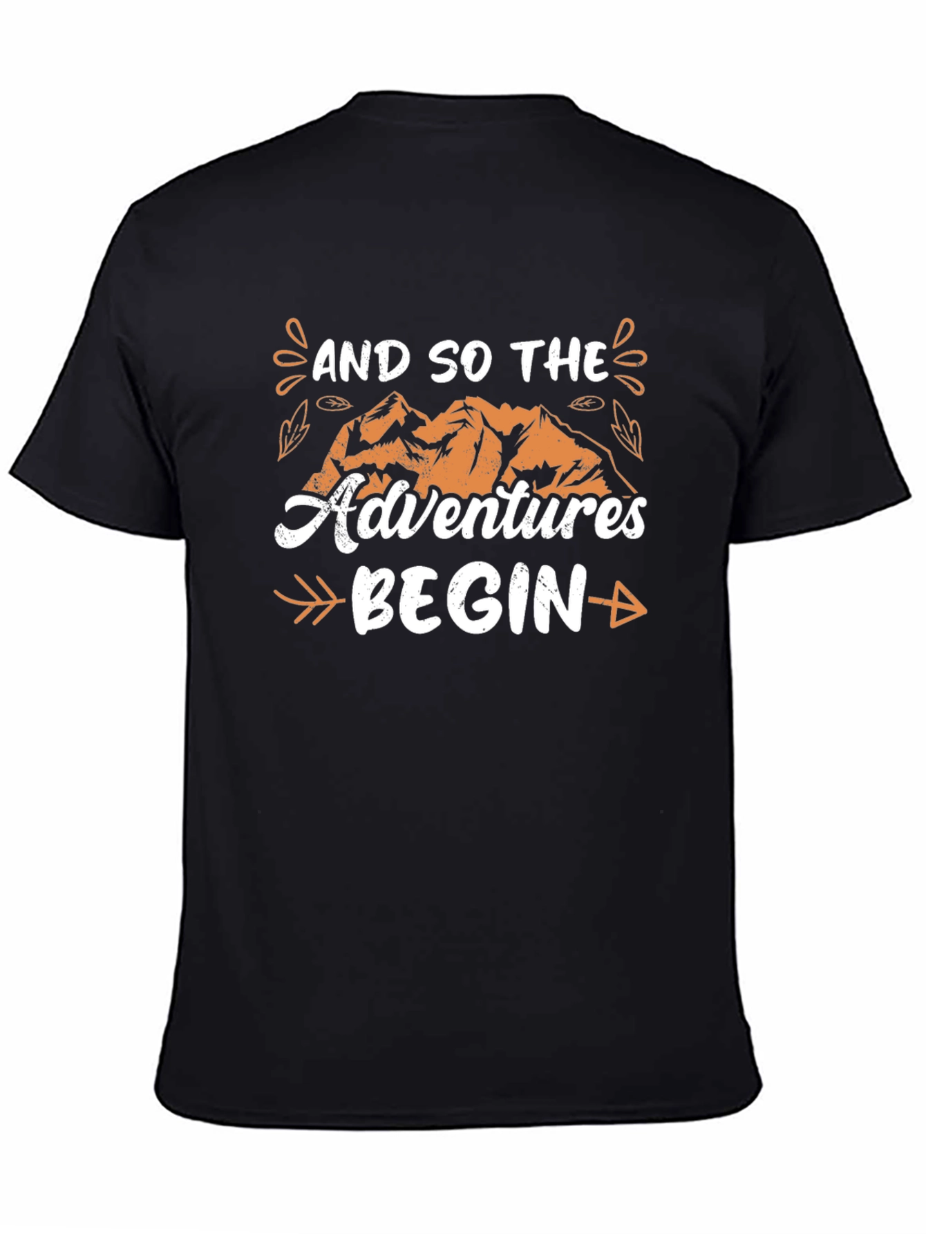 Adventures Begin Graphic Tee - Black