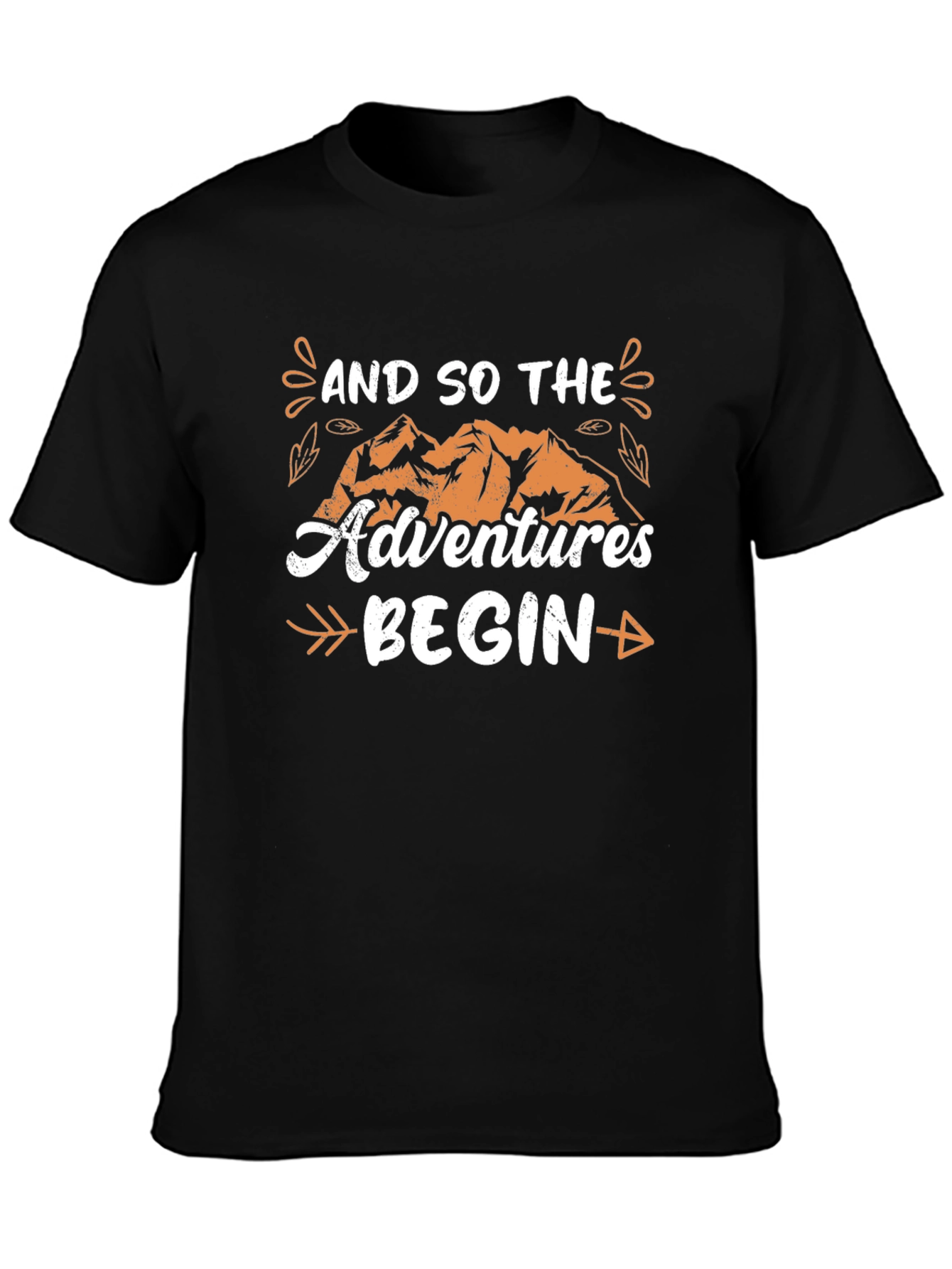 Adventures Begin Graphic Tee - Black