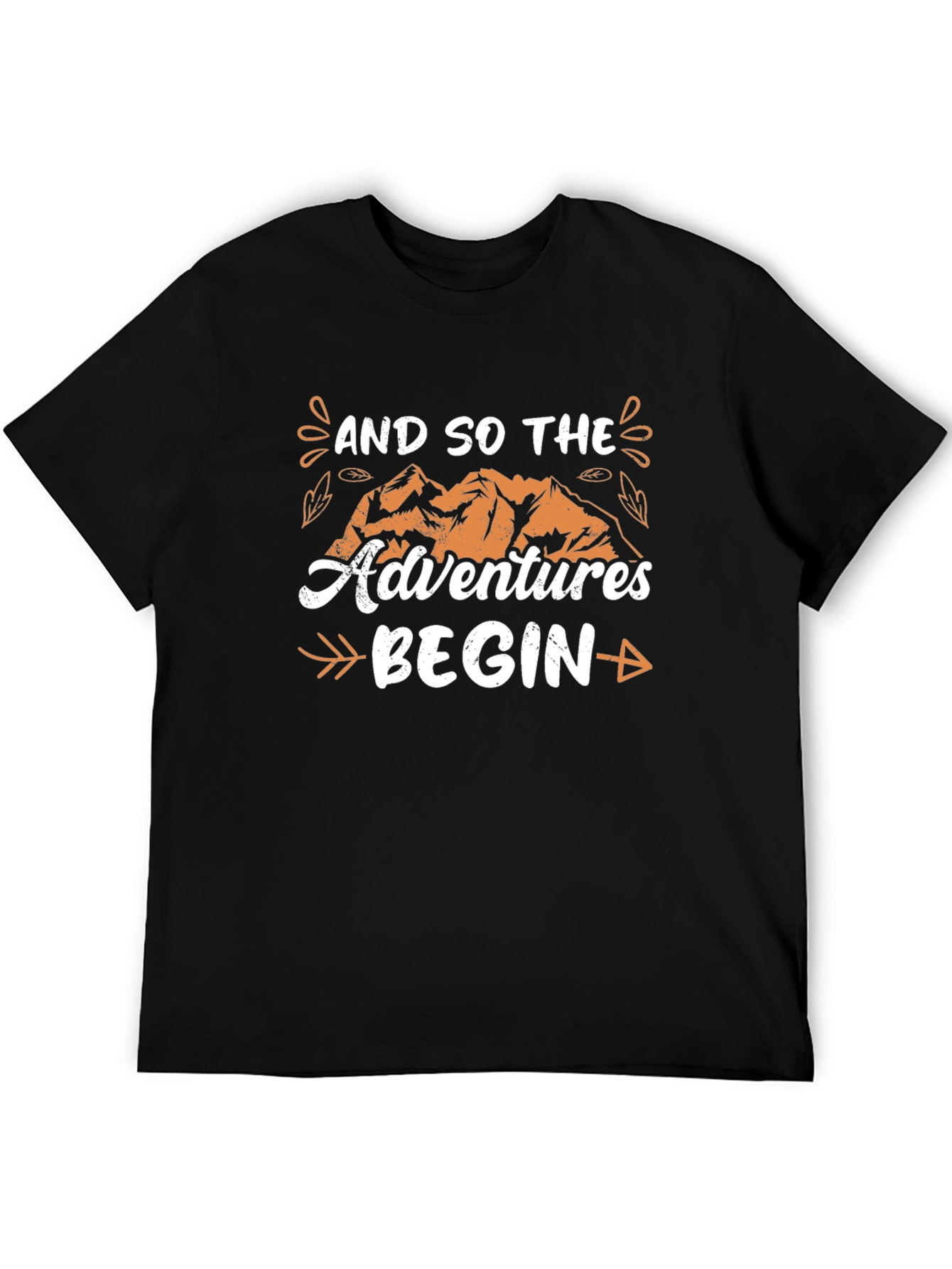 Adventures Begin Graphic Tee - Black