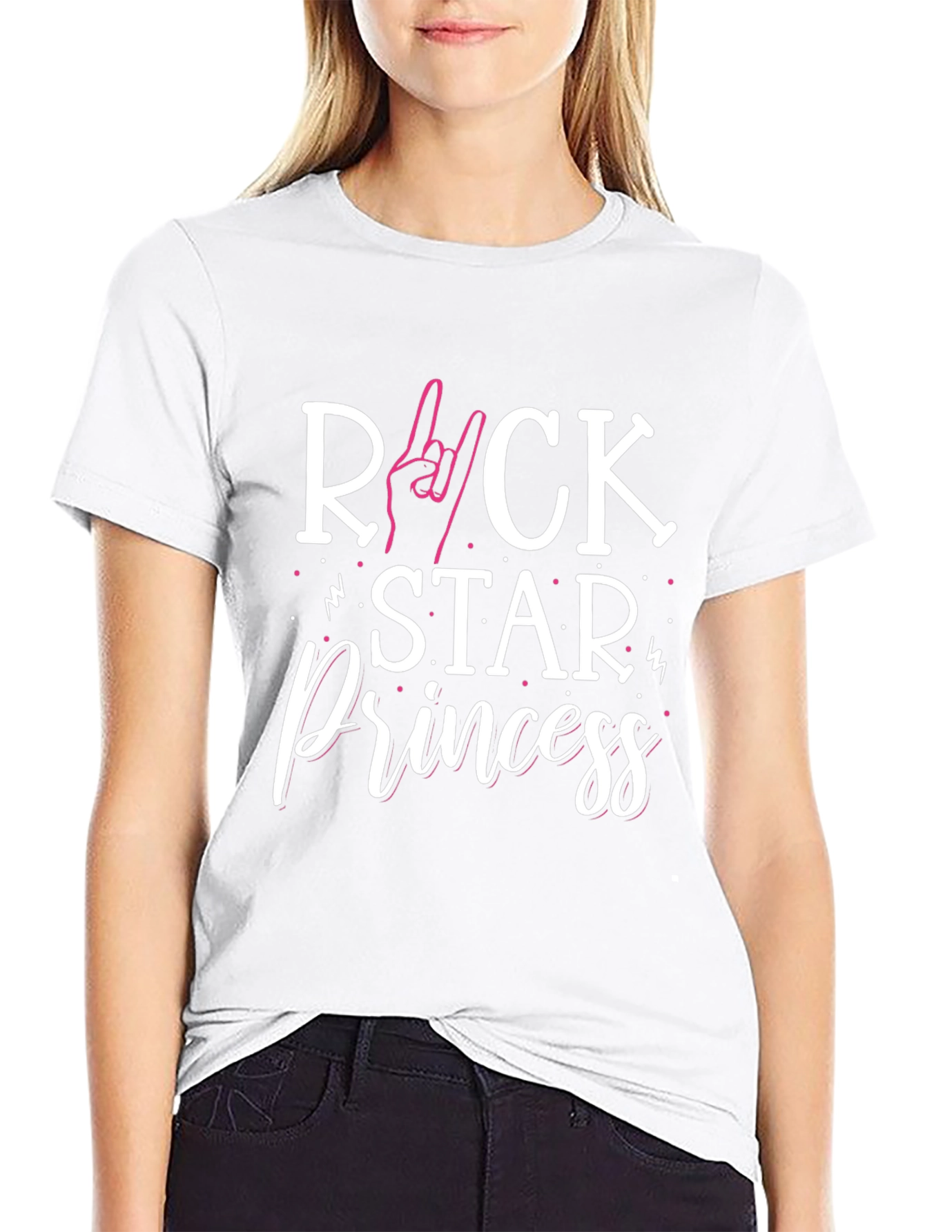 Rock Star Princess Graphic Tee - Black Unisex T-Shirt