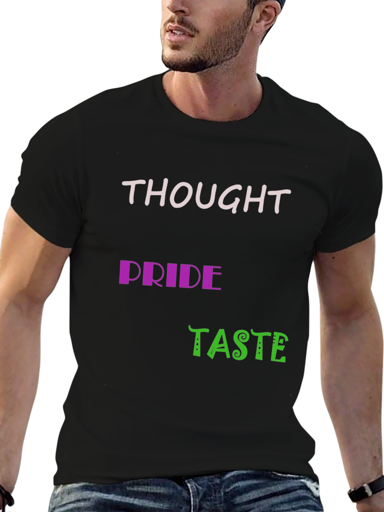 Thought Pride Taste Black Graphic Tee