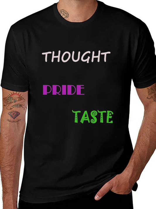 Thought Pride Taste Black Graphic Tee
