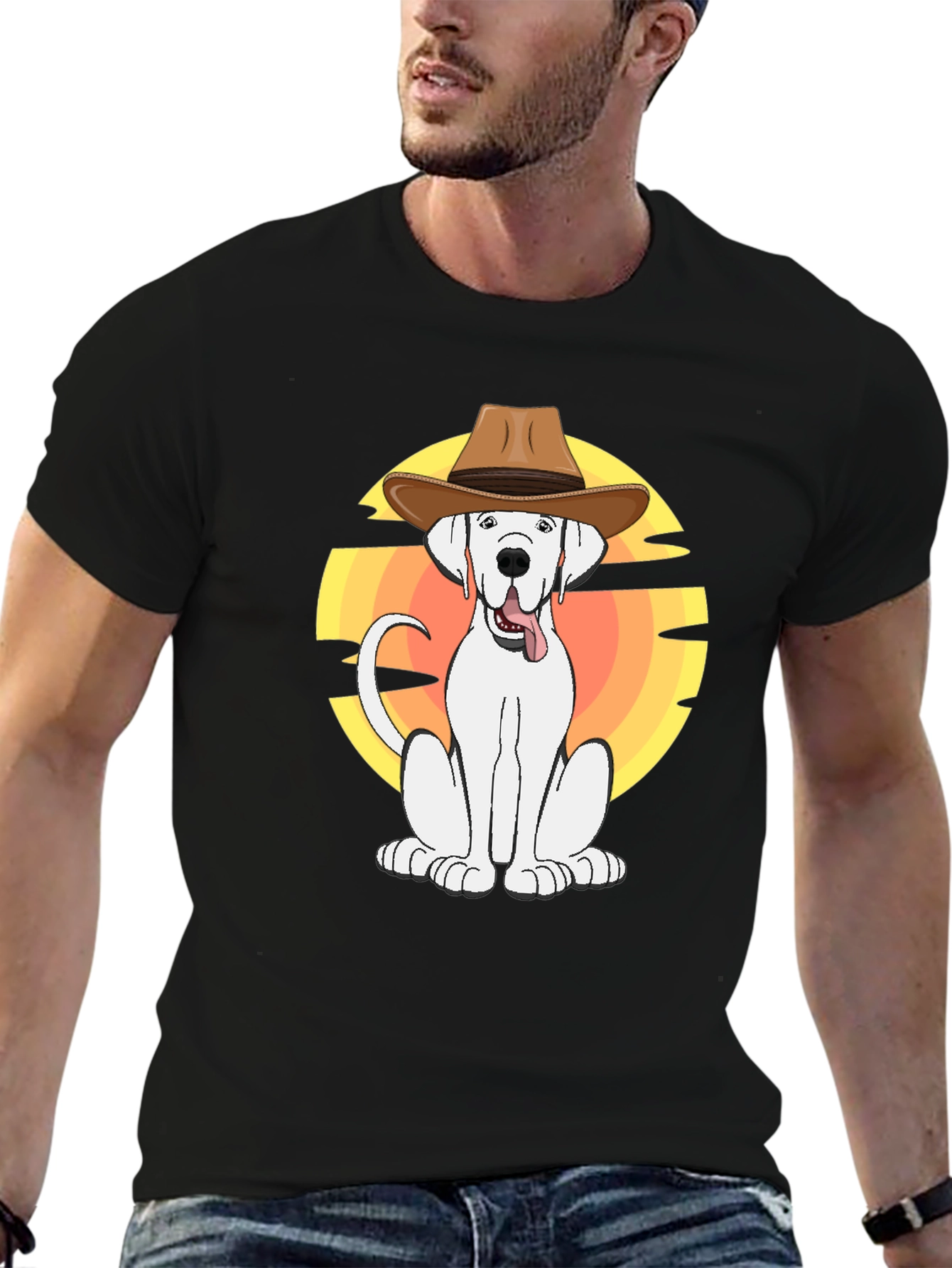 Cowboy Dog Graphic T-Shirt