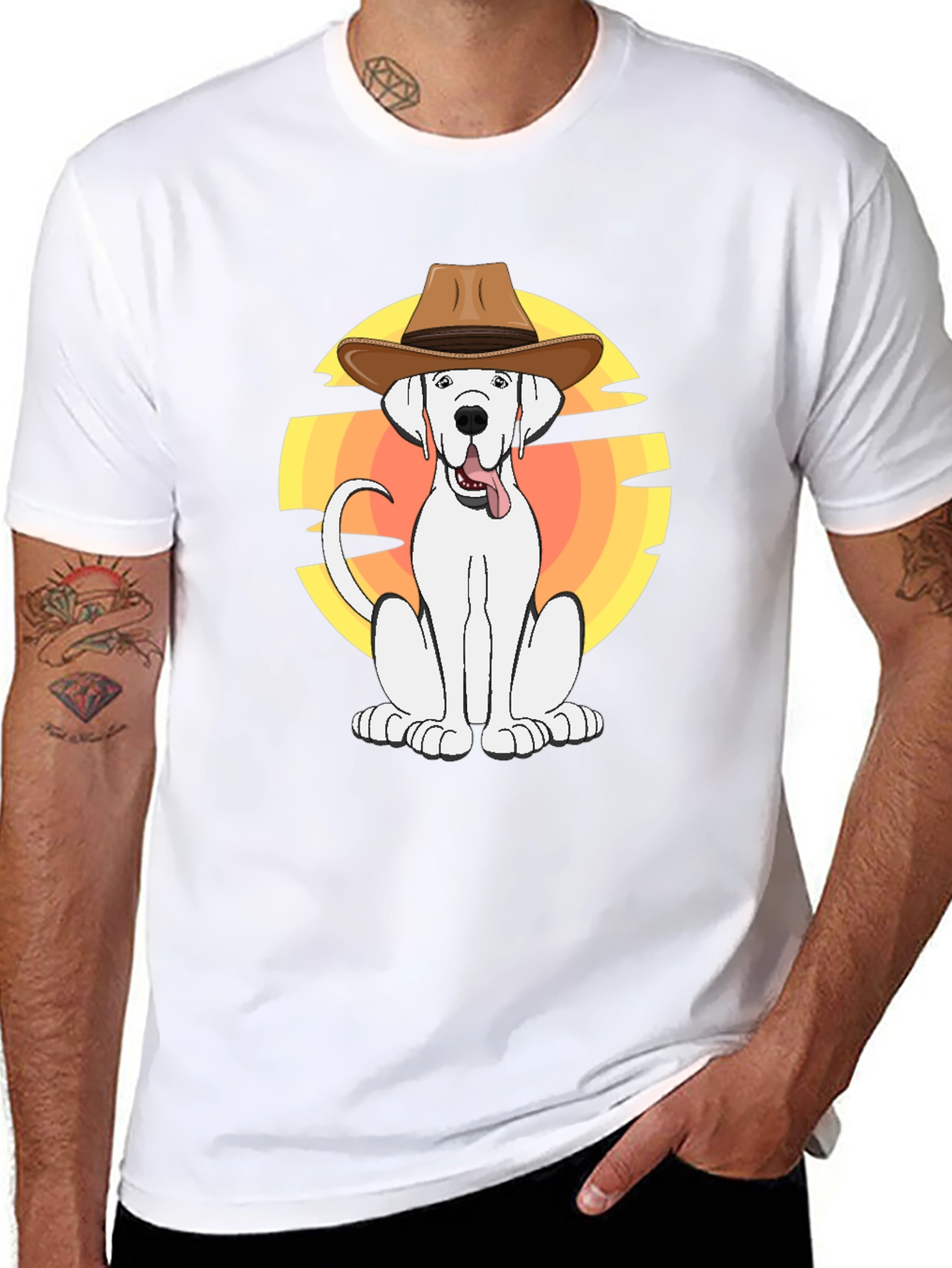 Cowboy Dog Graphic T-Shirt