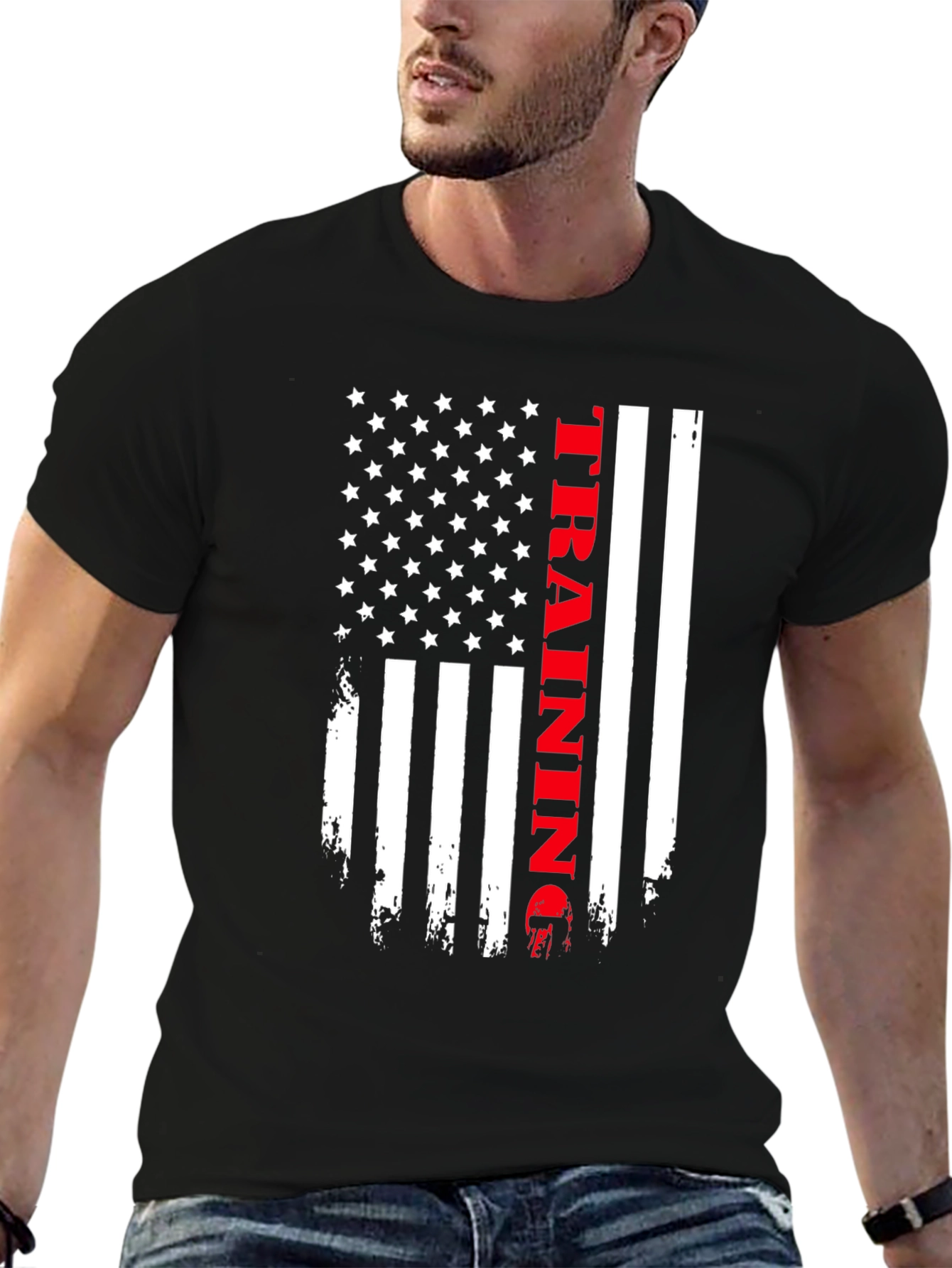 American Flag Training Graphic Tee