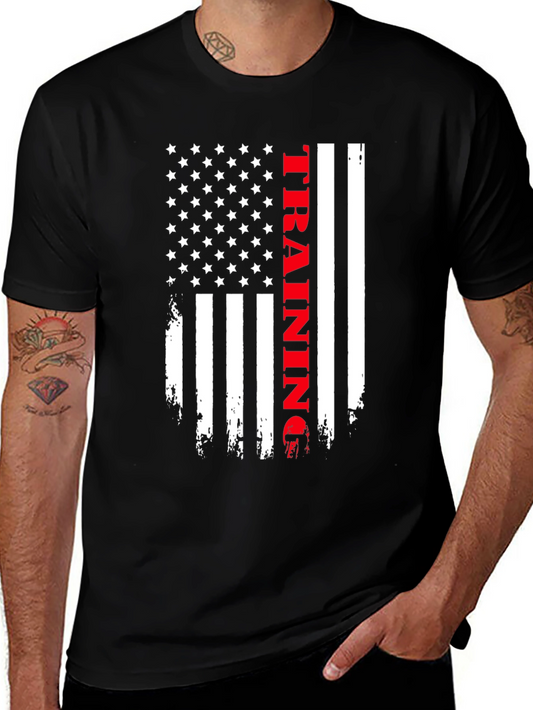 American Flag Training Graphic Tee