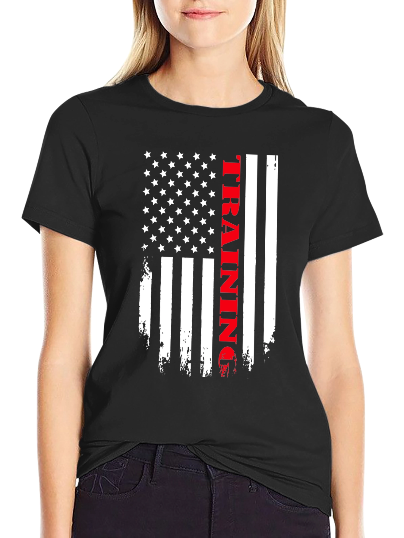 American Flag Training Graphic Tee