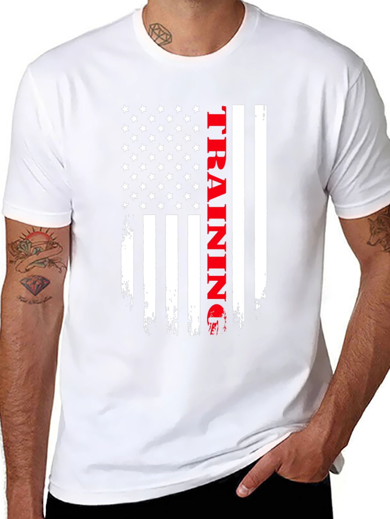 American Flag Training Graphic Tee