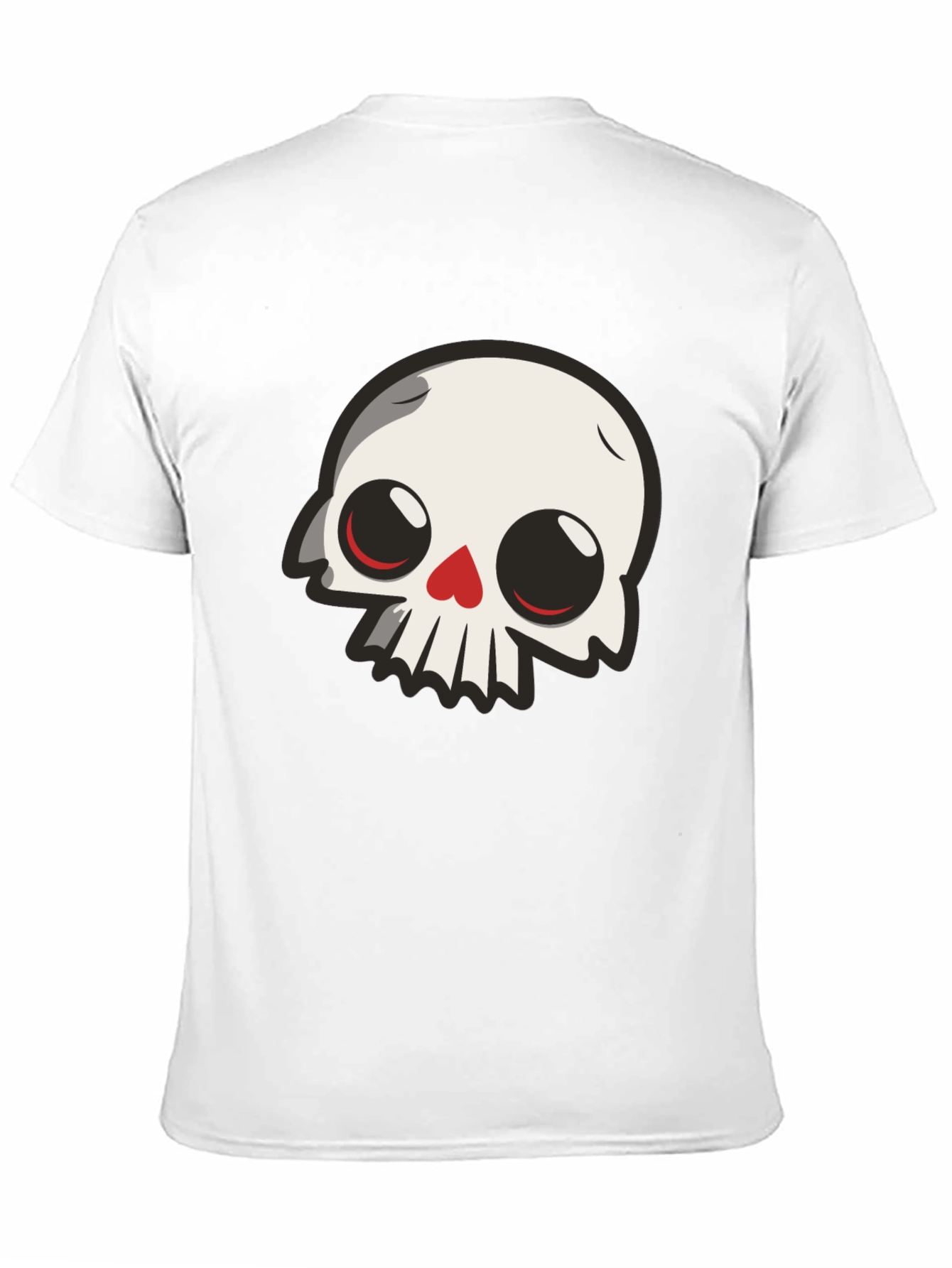 Cartoon Skull Graphic Black T-Shirt