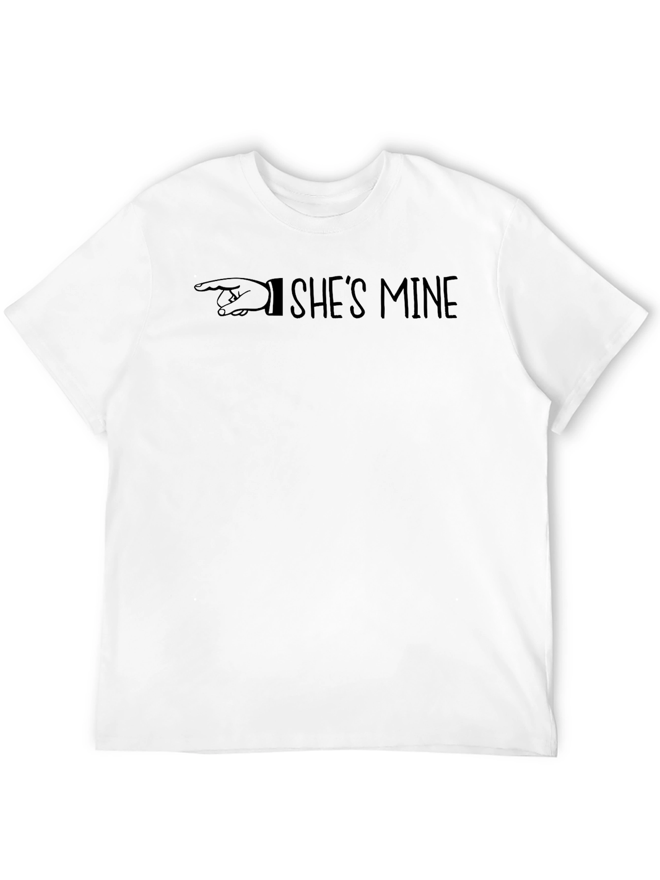 Shes Mine Graphic Tee - Black Cotton Casual T-Shirt