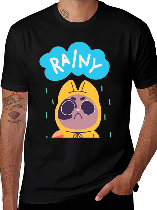 Rainy Day Cat T-Shirt - Funny Graphic Tee