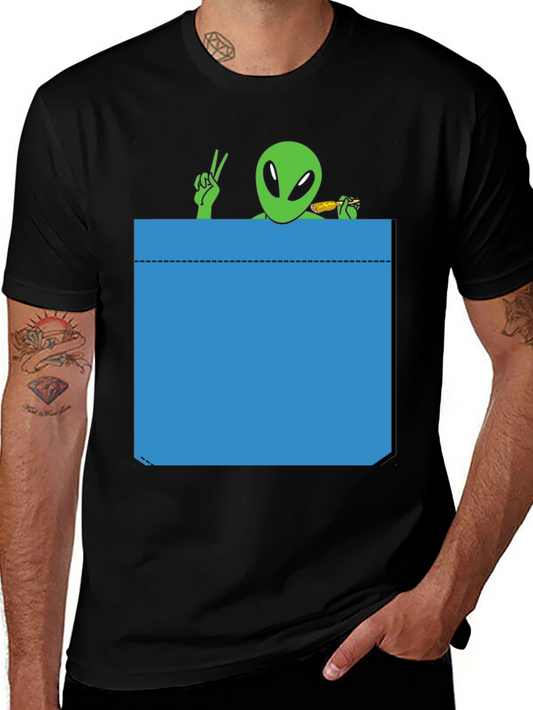 Alien Pocket T-Shirt - Peace & Snacks