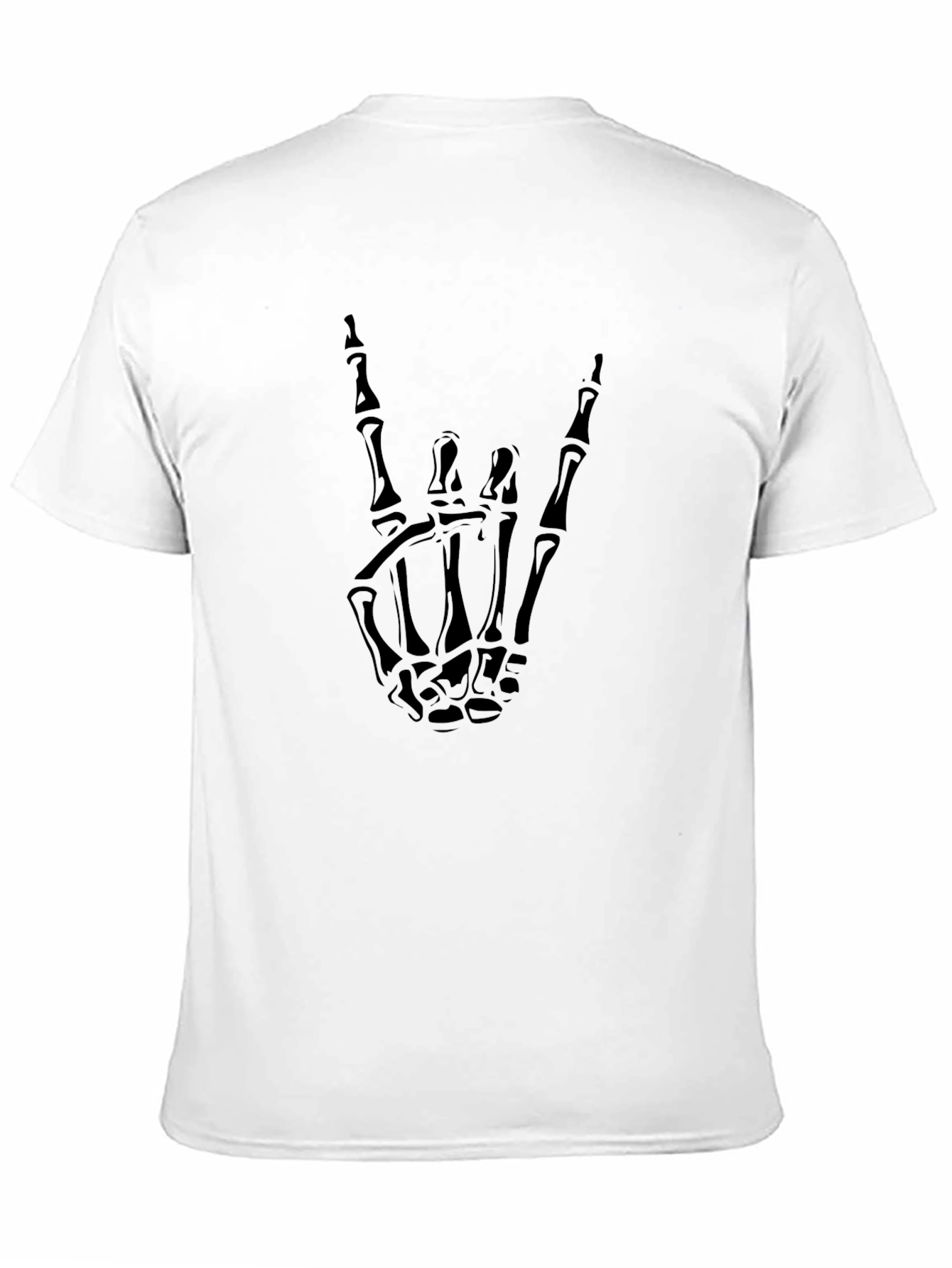 Skeleton Hand Rock On Graphic T-Shirt