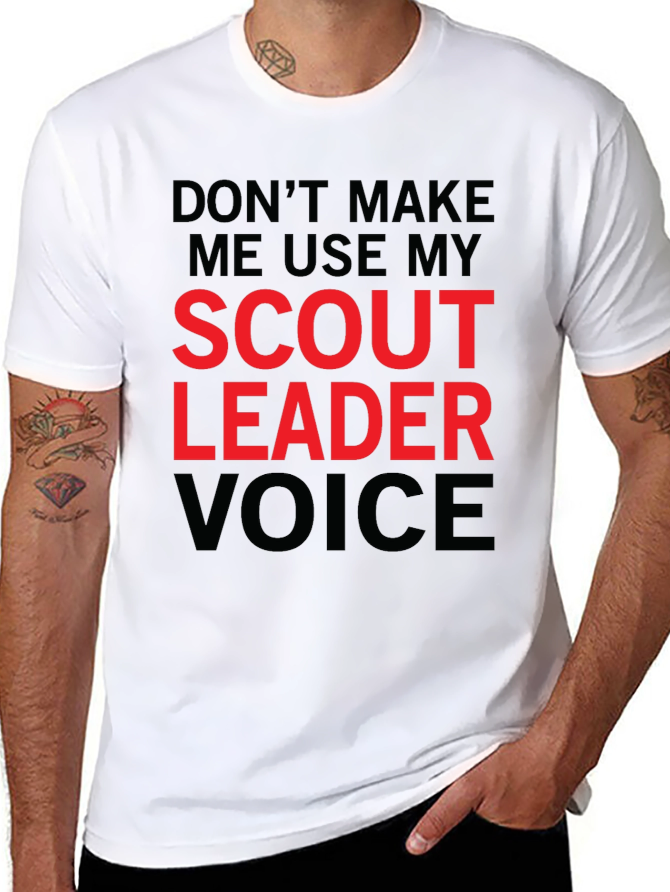 Scout Leader Voice Graphic Tee - Funny Mens T-Shirt