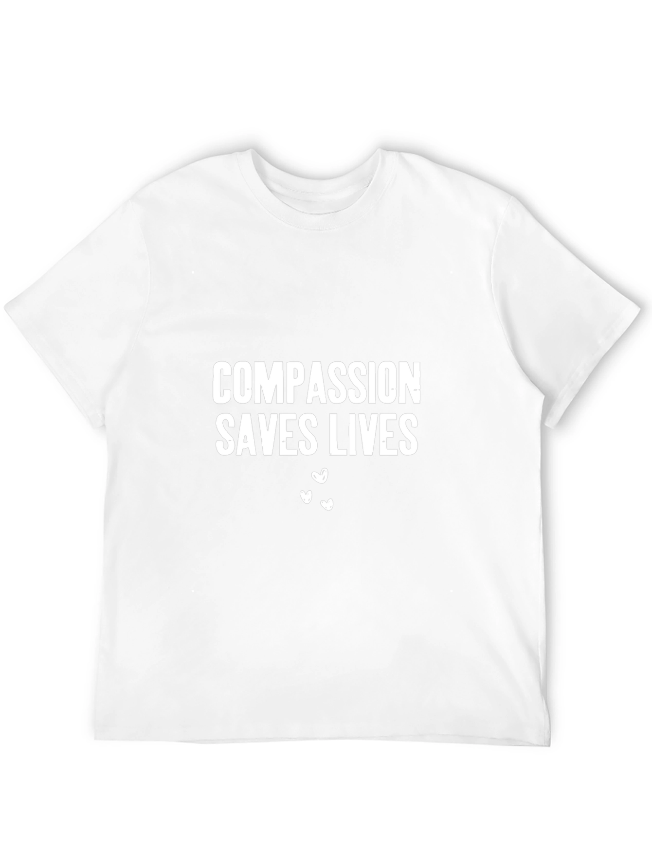 Compassion Saves Lives Graphic Tee - Black Cotton T-Shirt