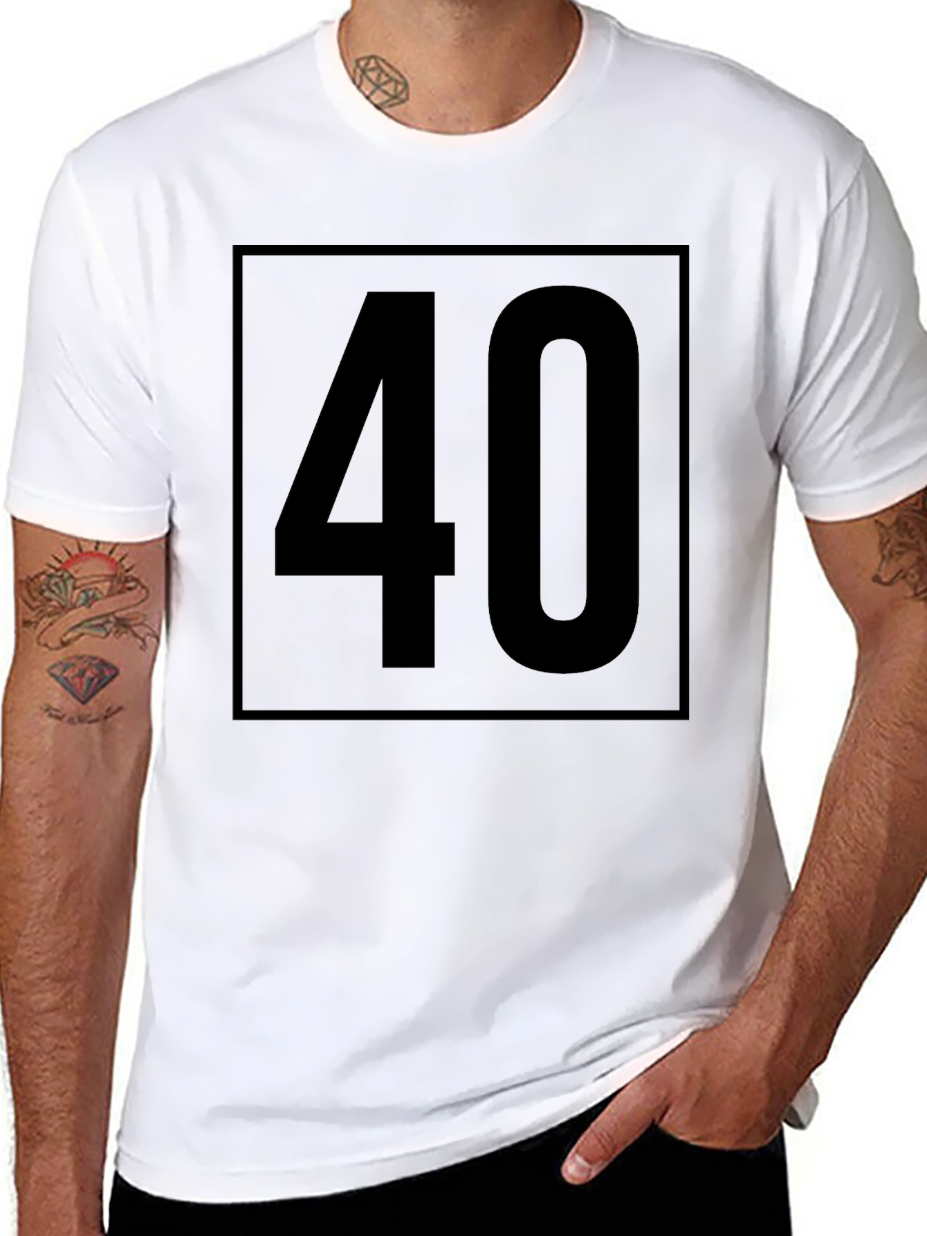 40th Birthday T-Shirt - Black Graphic Tee