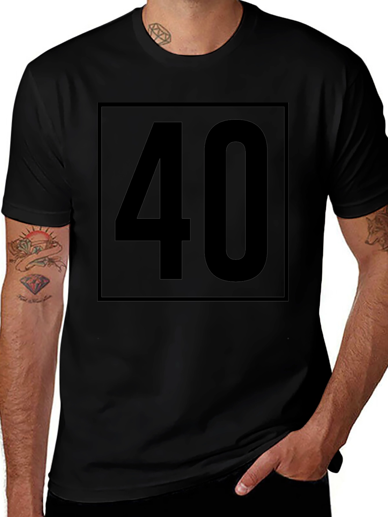 40th Birthday T-Shirt - Black Graphic Tee