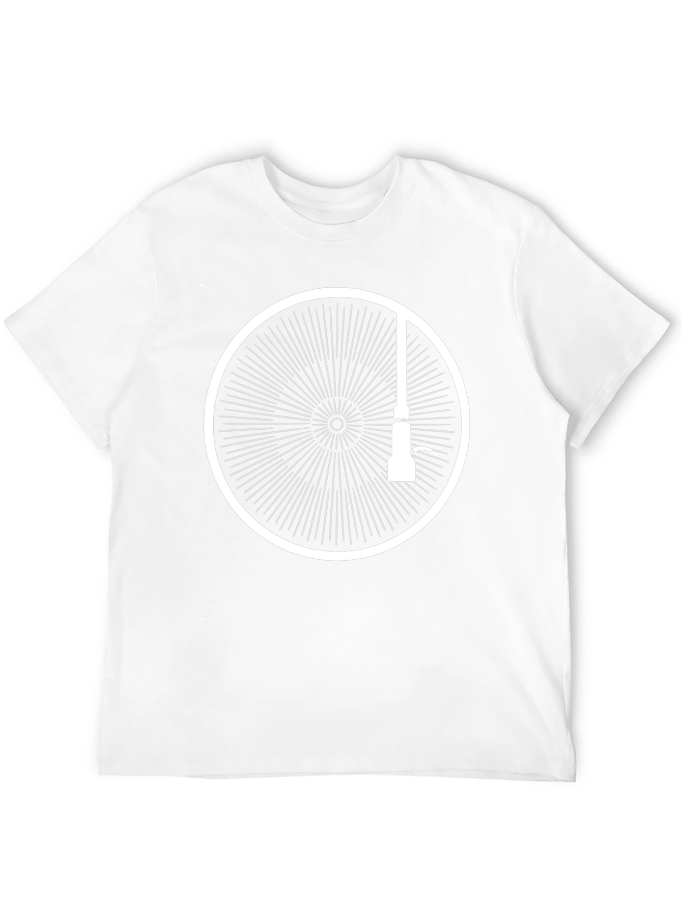 Black T-Shirt with Graphic Circle Design