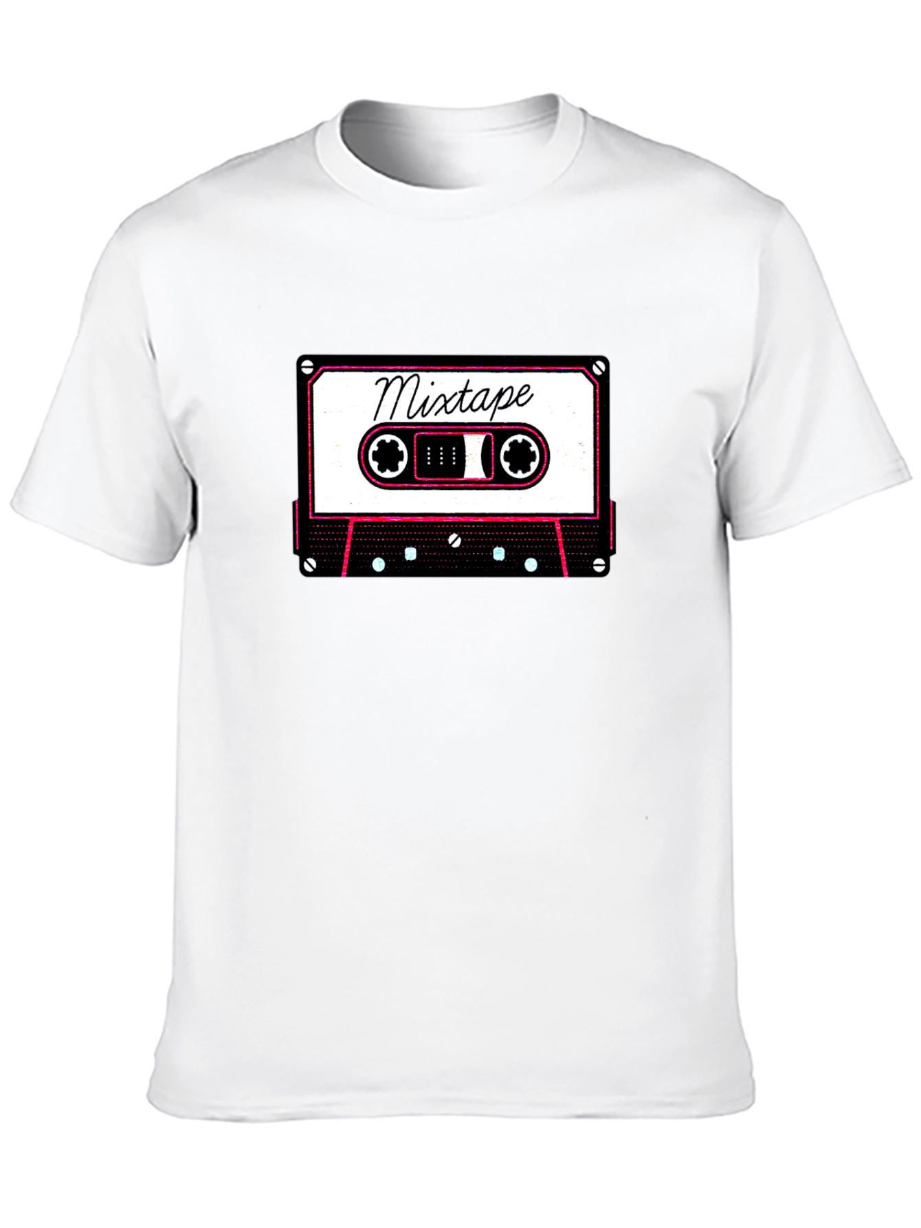 Retro Mixtape Graphic Tee - Cool Black T-Shirt