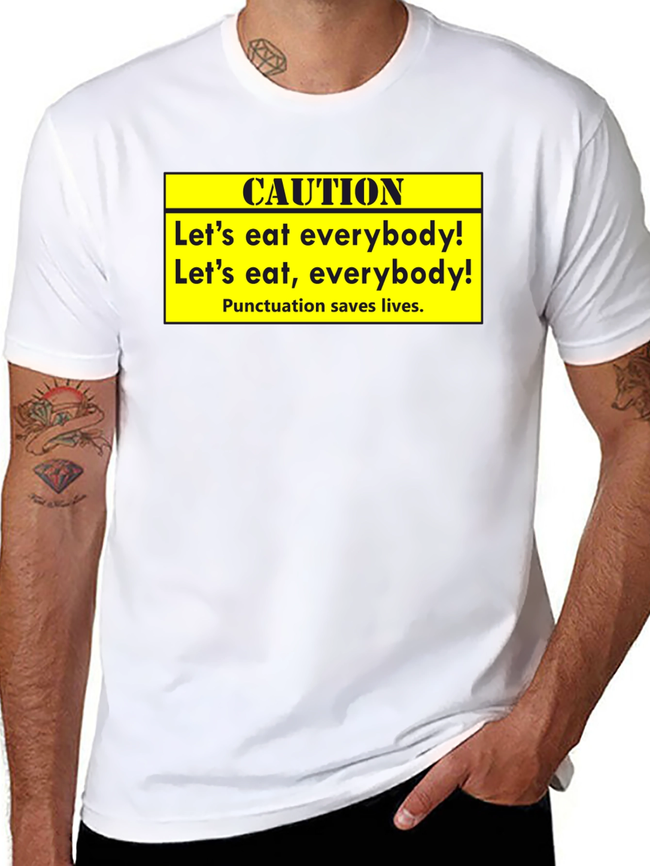 Caution: Punctuation Saves Lives T-Shirt