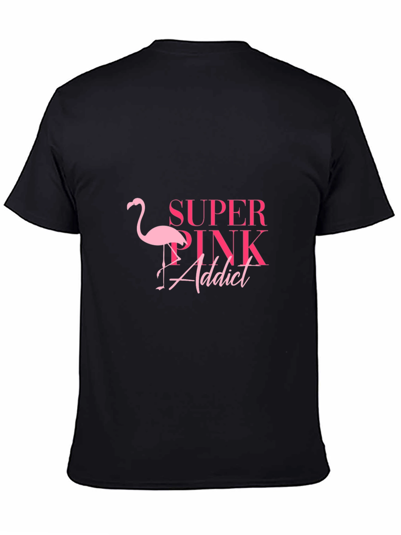 Super Pink Addict Black T-Shirt