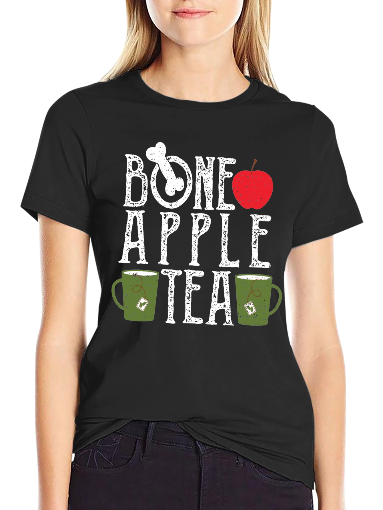 Bone Apple Tea Funny Graphic T-Shirt