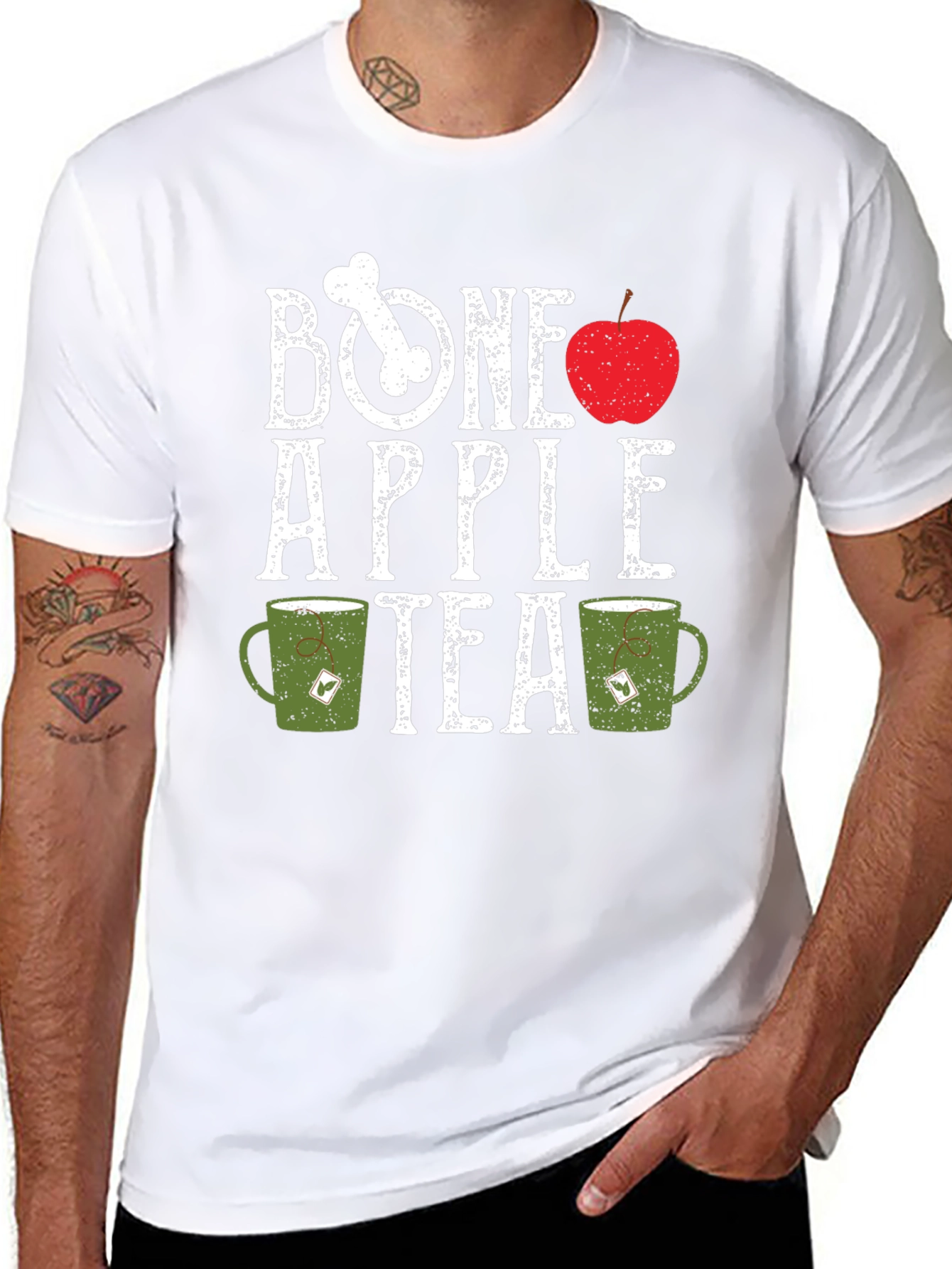 Bone Apple Tea Funny Graphic T-Shirt