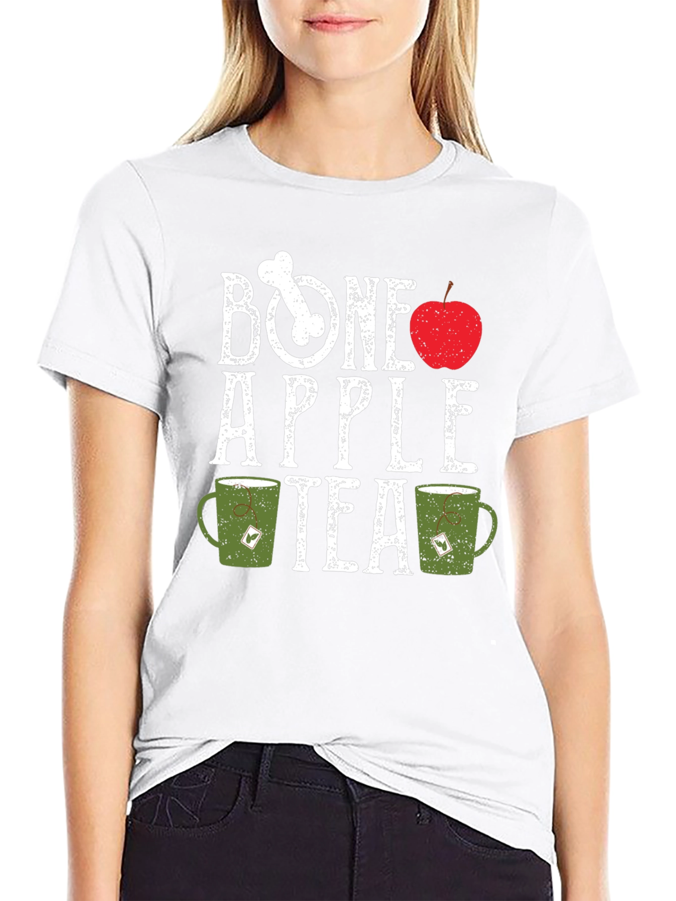 Bone Apple Tea Funny Graphic T-Shirt