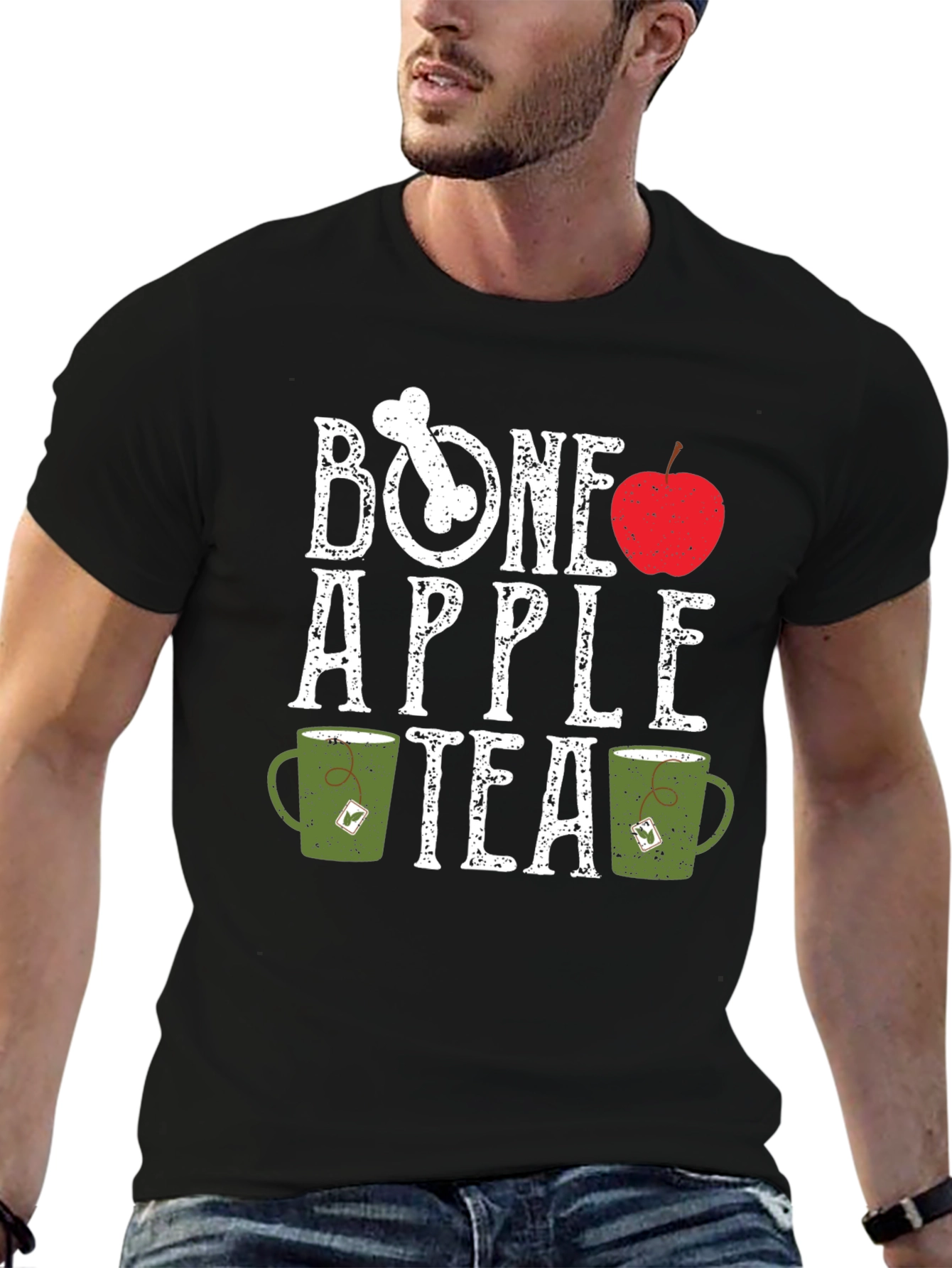 Bone Apple Tea Funny Graphic T-Shirt