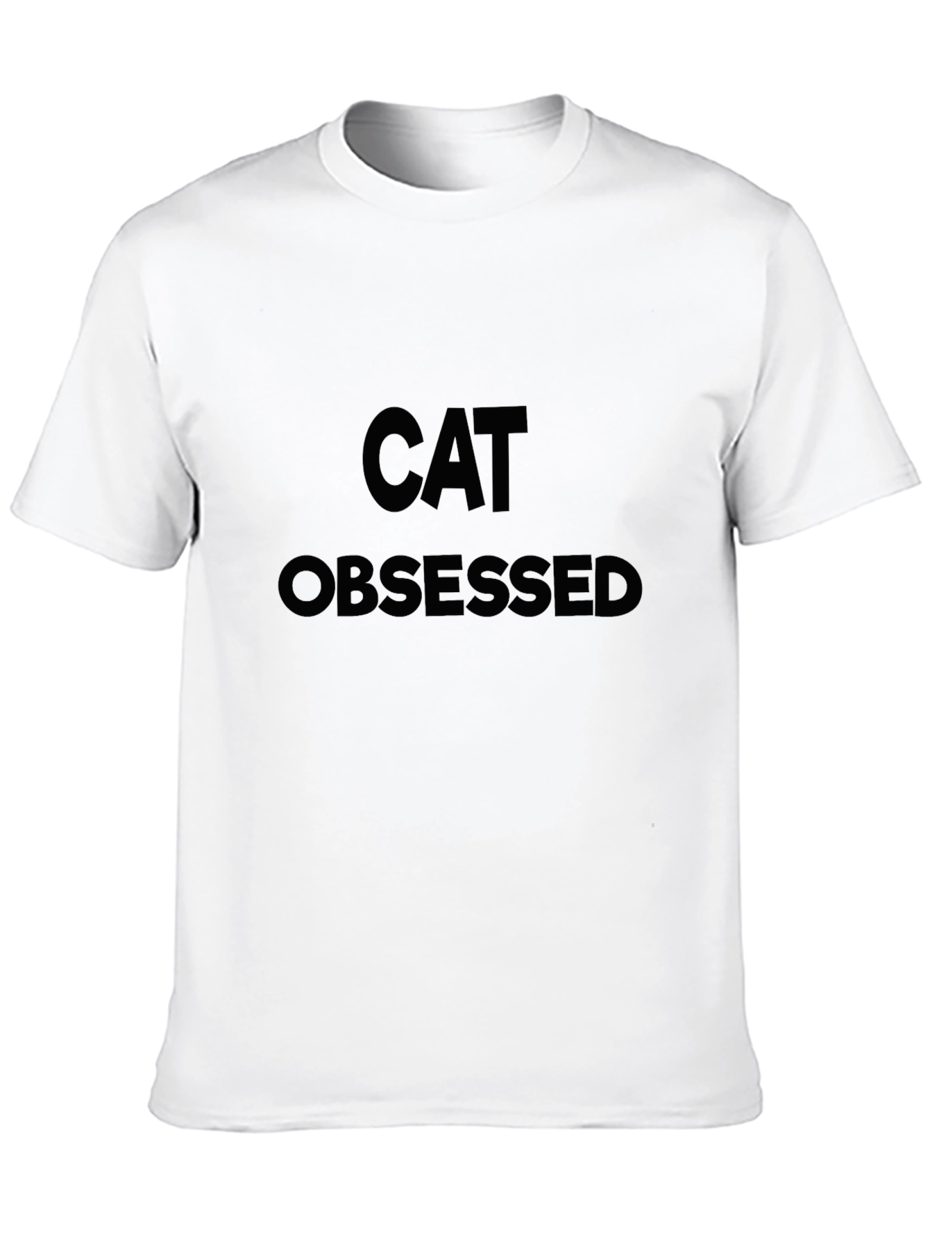 Cat Obsessed Black T-Shirt