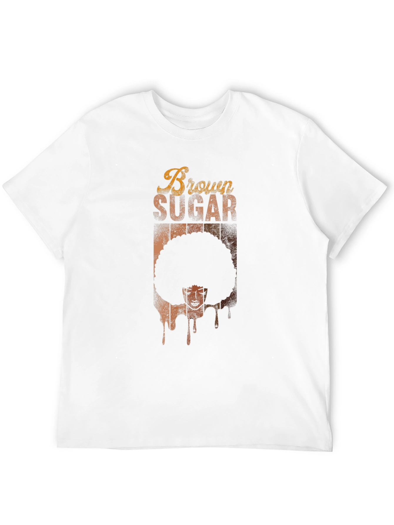 Brown Sugar Afro Graphic Tee - Retro Black T-Shirt