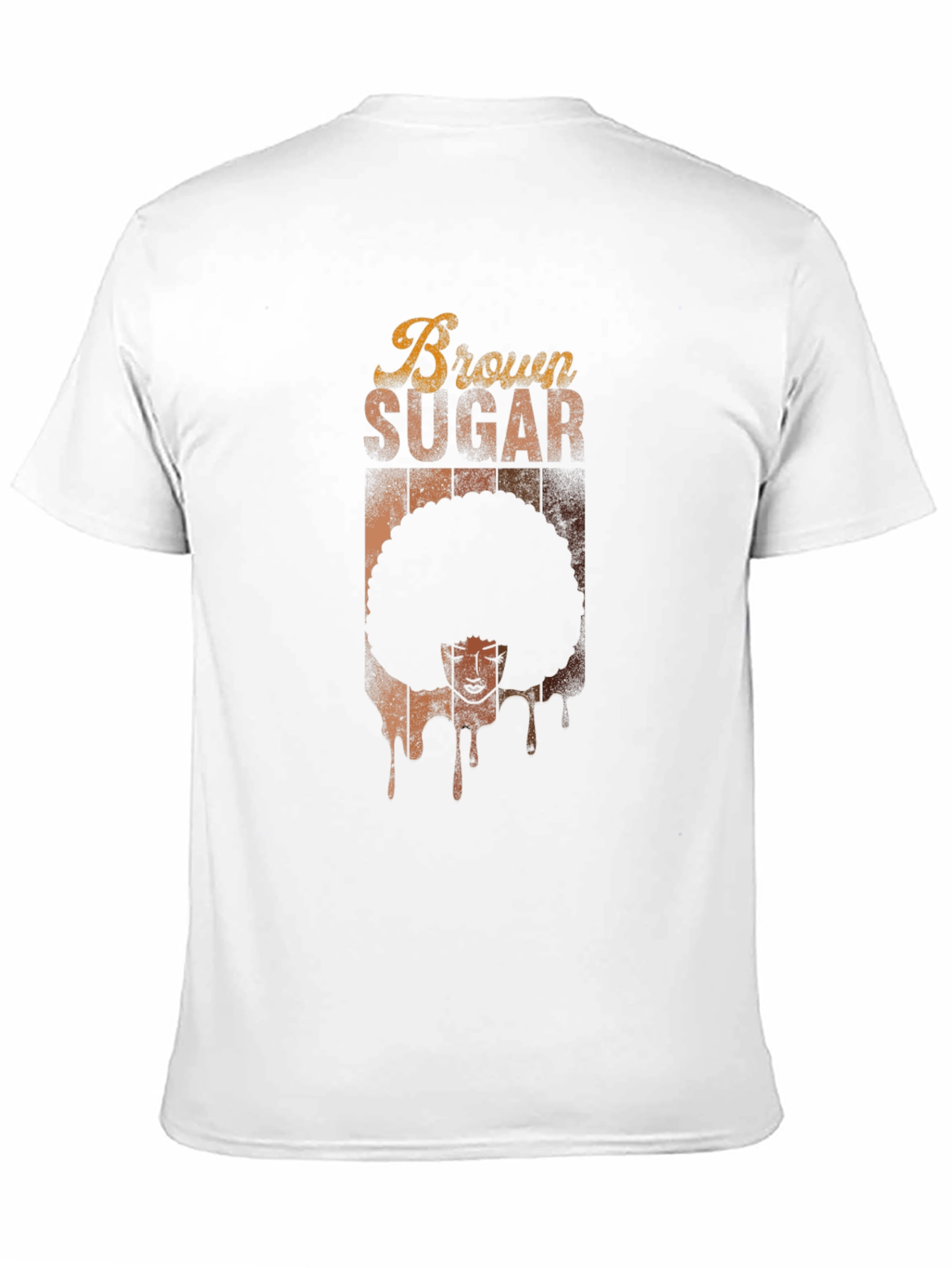 Brown Sugar Afro Graphic Tee - Retro Black T-Shirt