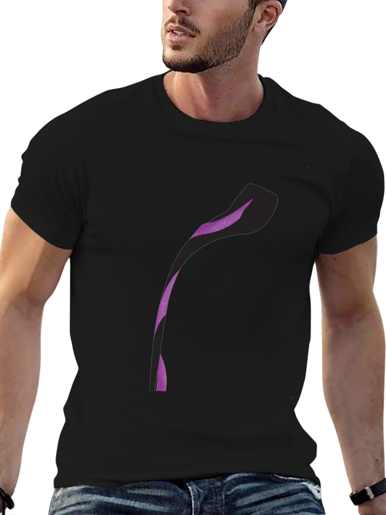 Abstract Design Black T-Shirt