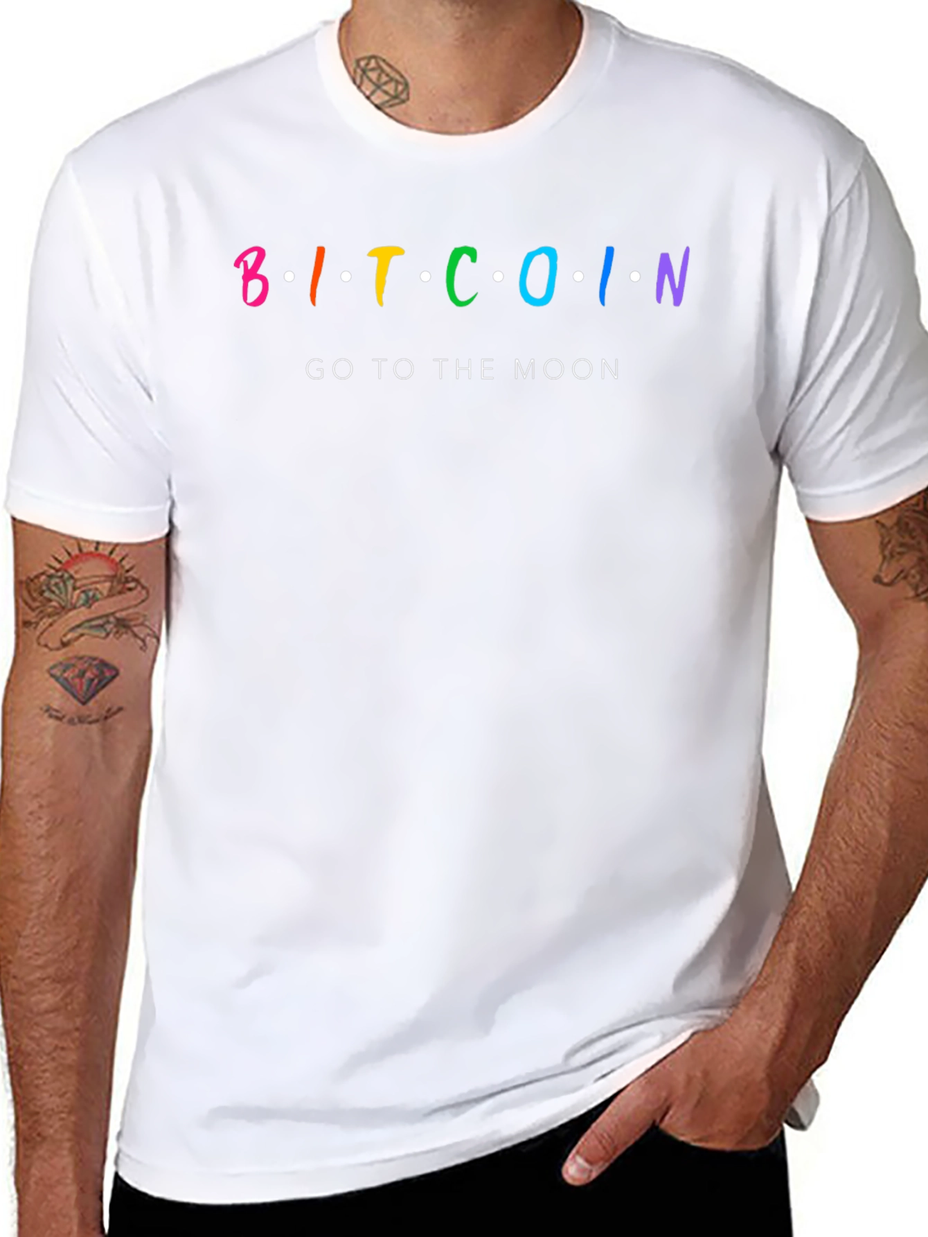 Bitcoin Go To The Moon Black T-Shirt