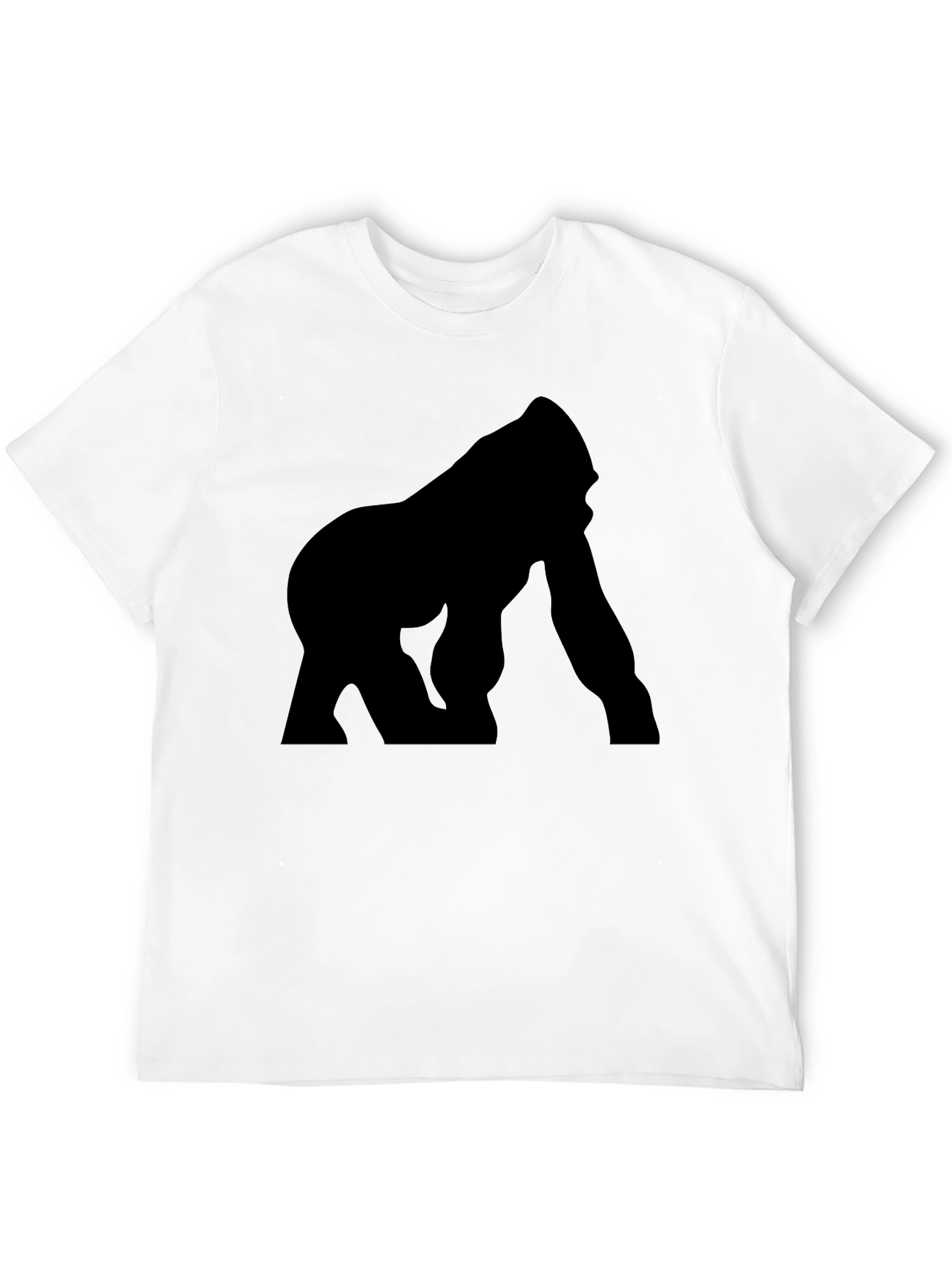 Silhouette Gorilla Graphic Tee - Black Cotton T-Shirt