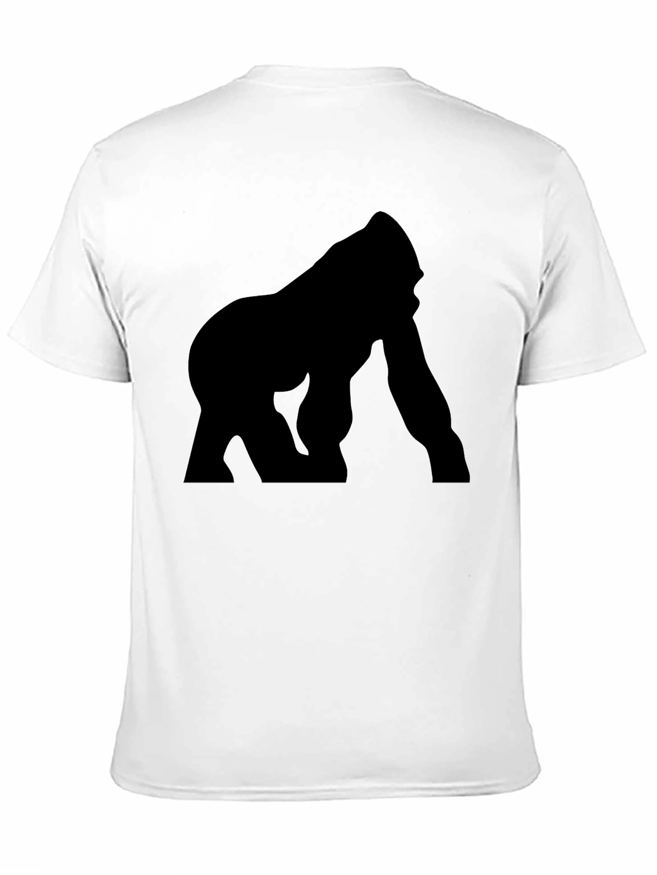 Silhouette Gorilla Graphic Tee - Black Cotton T-Shirt