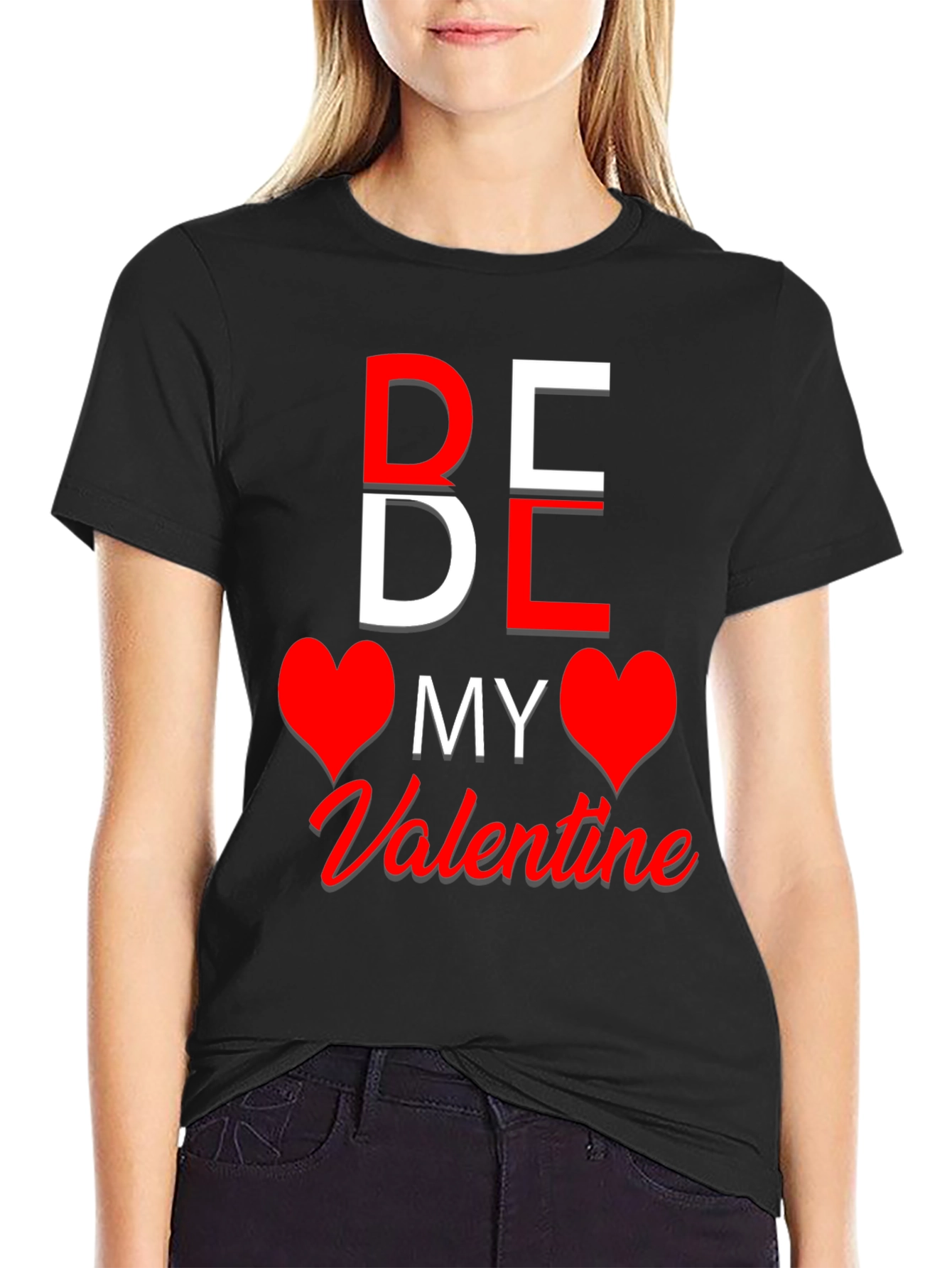 Be My Valentine Graphic Tee - Black T-Shirt