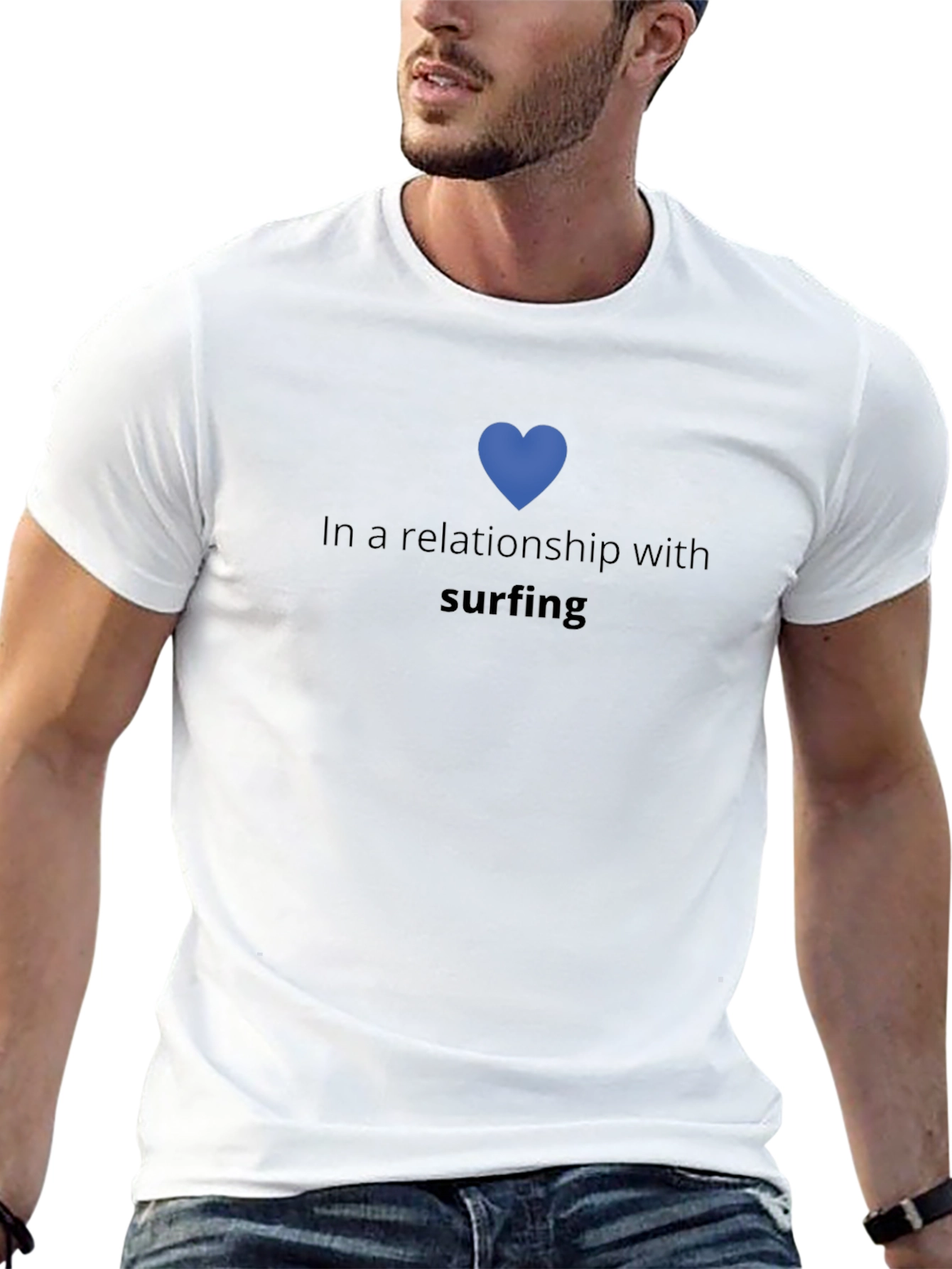 Surfing Relationship T-Shirt - Black