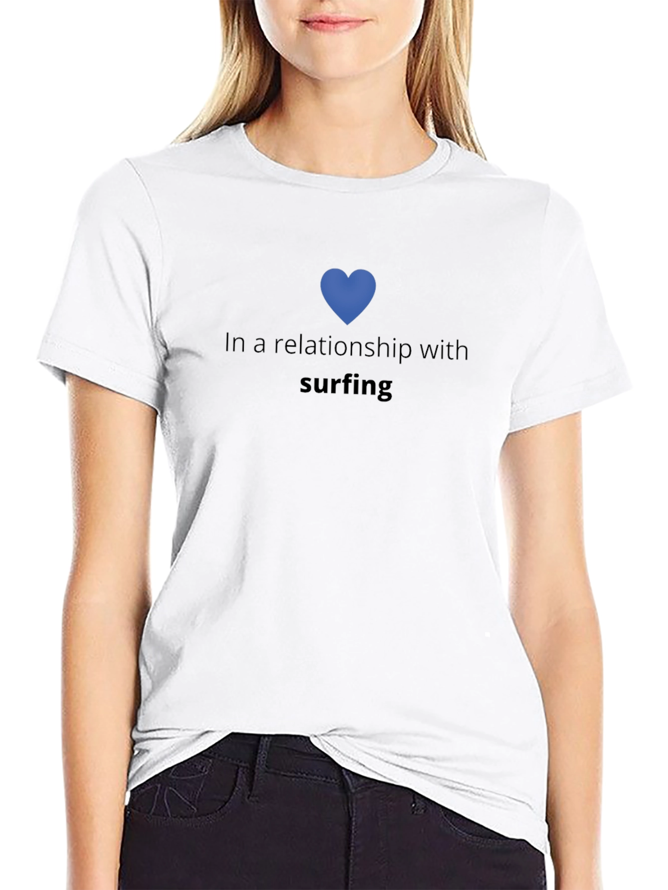 Surfing Relationship T-Shirt - Black