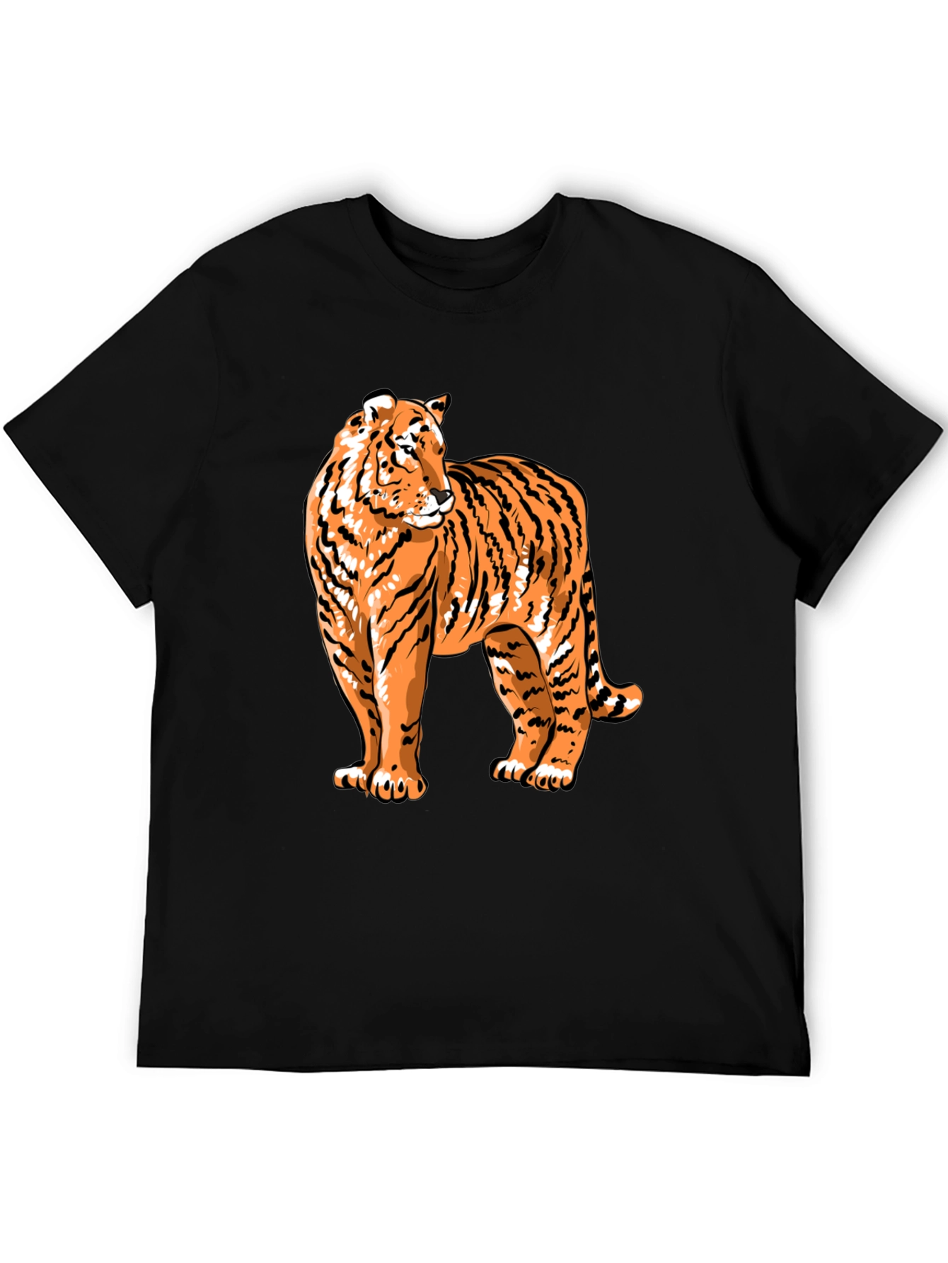 Cool Tiger Graphic Black T-Shirt
