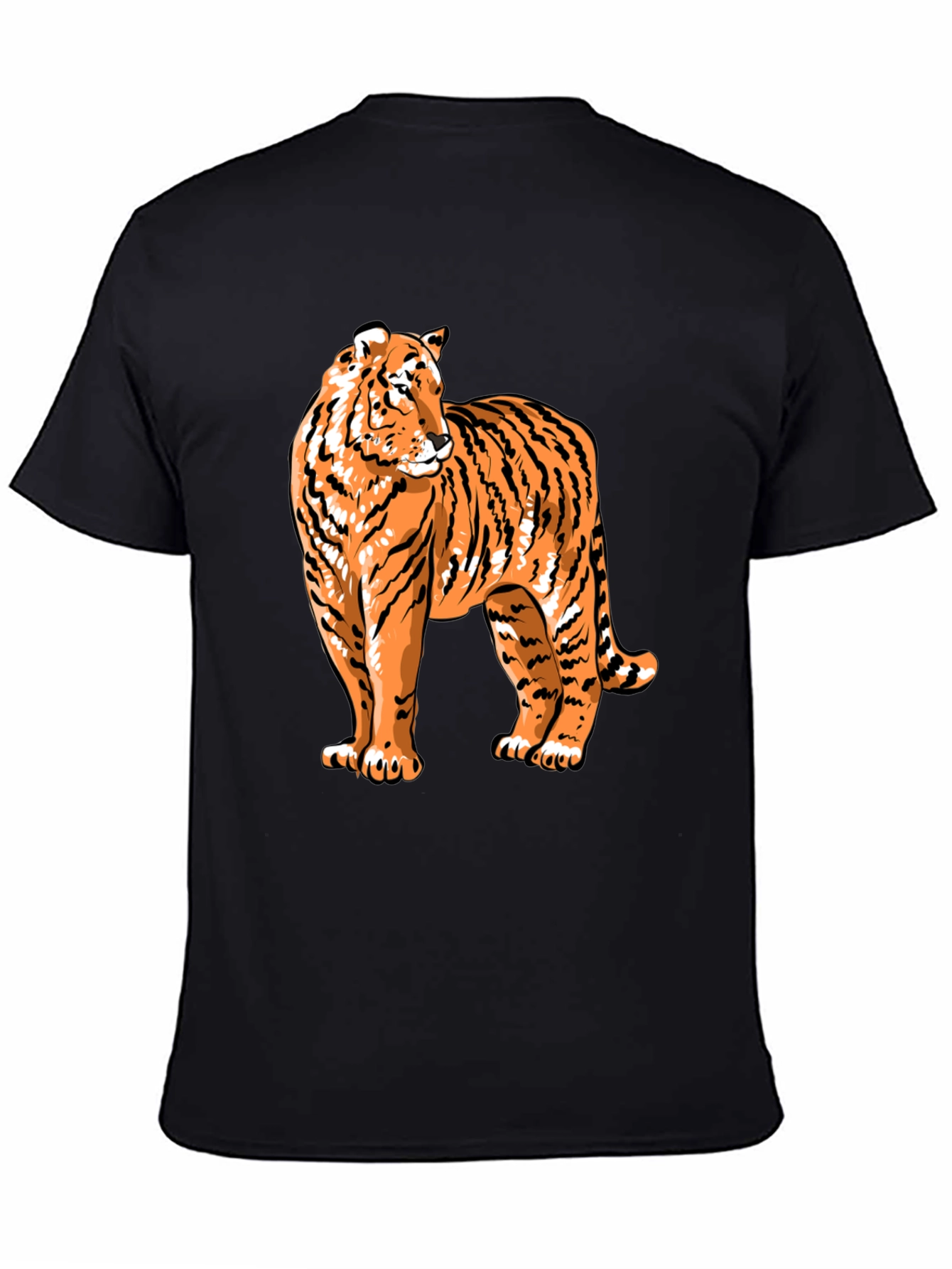 Cool Tiger Graphic Black T-Shirt