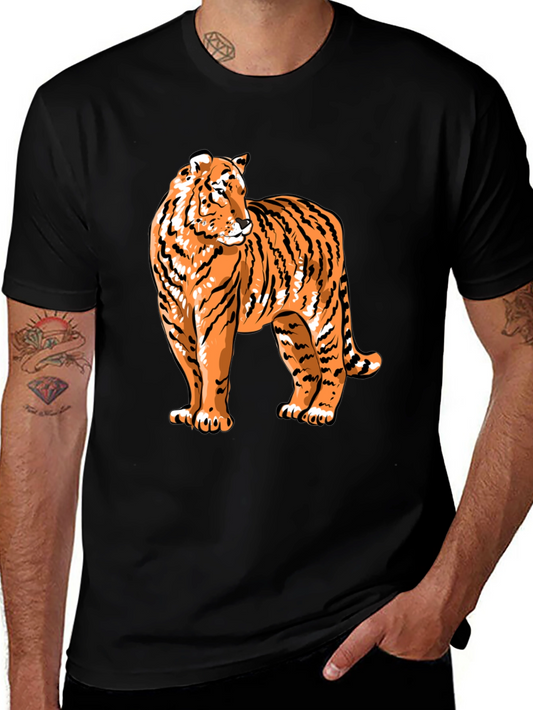 Cool Tiger Graphic Black T-Shirt