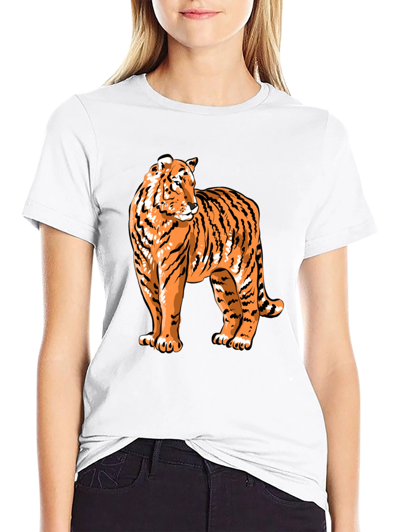 Cool Tiger Graphic Black T-Shirt